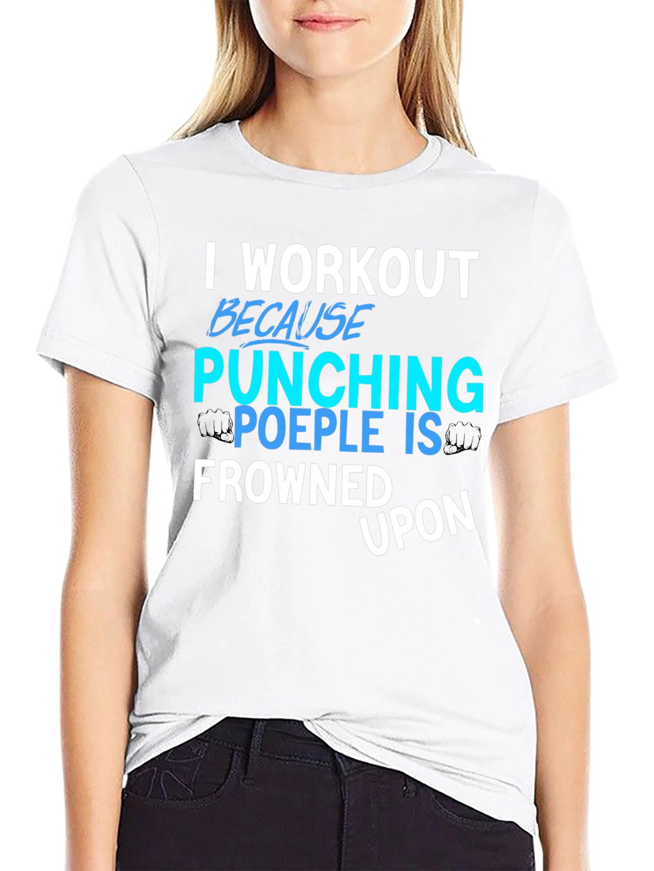 Workout Punching People Graphic Tee