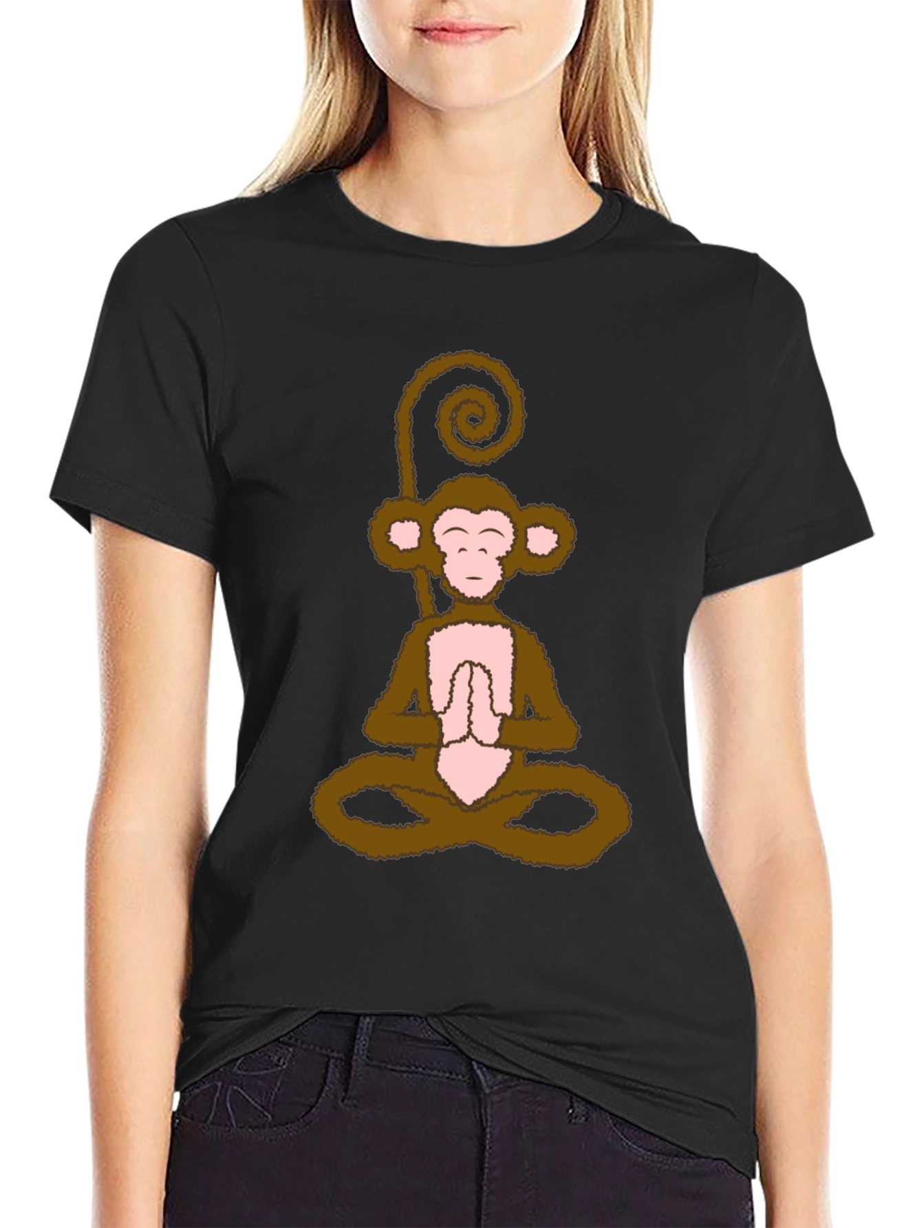 Yoga Monkey T-Shirt - Meditating Primate Tee