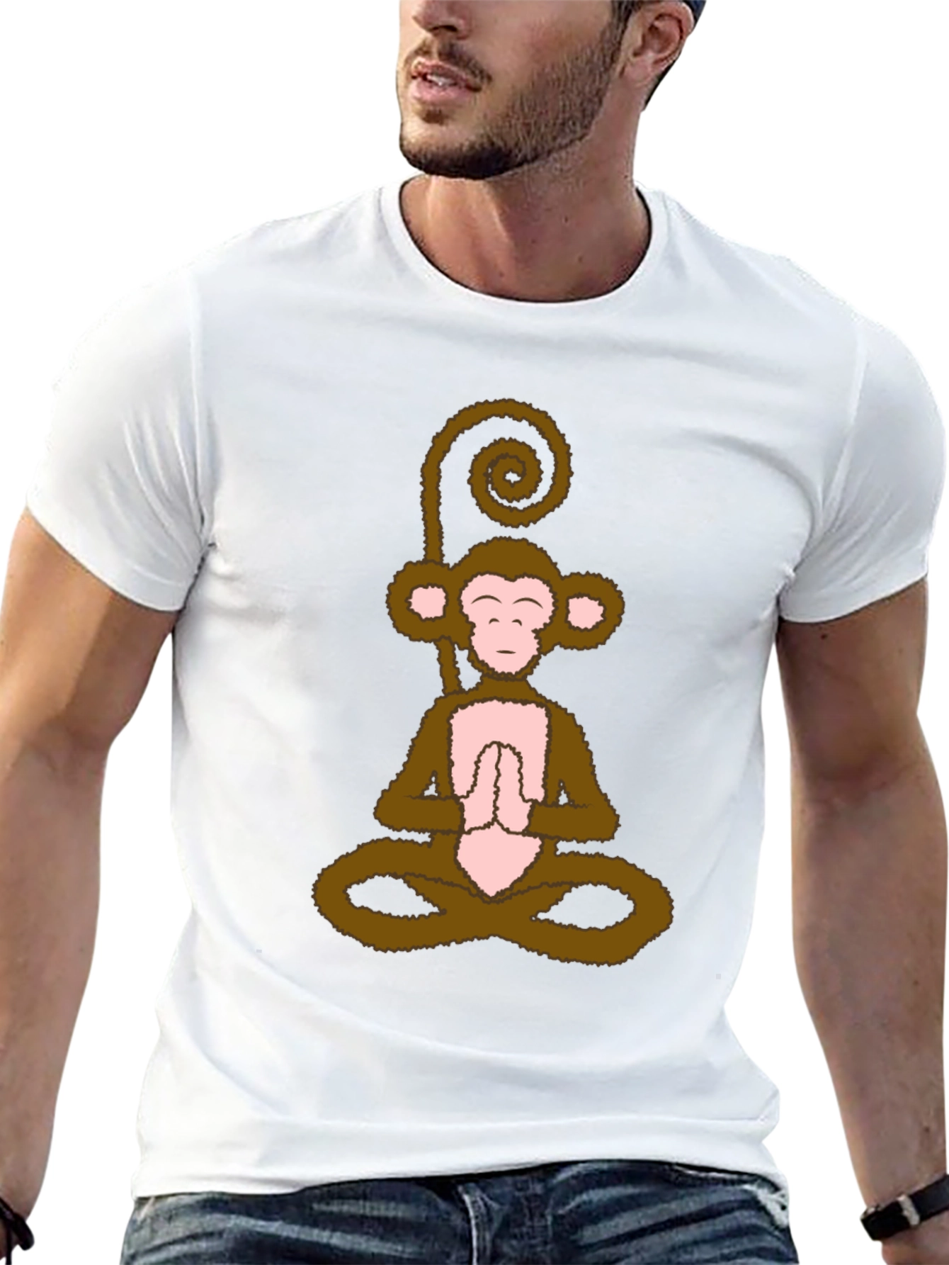 Yoga Monkey T-Shirt - Meditating Primate Tee