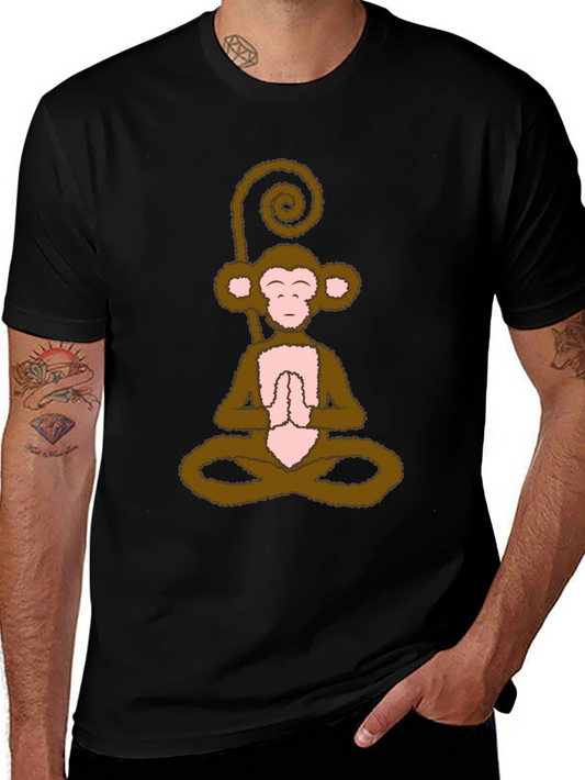 Yoga Monkey T-Shirt - Meditating Primate Tee
