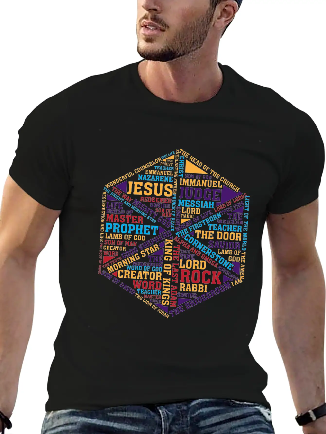 Sacred Glass Art Jesus Tee Stylish Everyday T-Shirt – Unisex Basic Cotton Tee