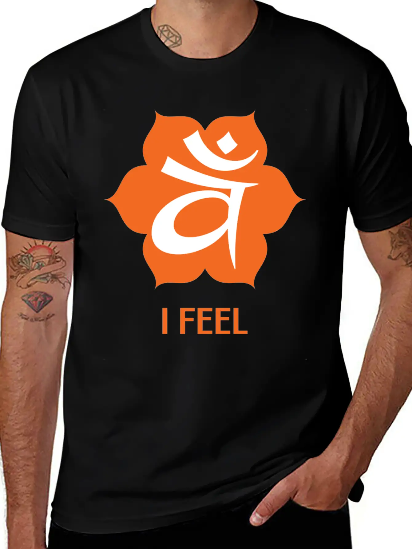Sacred Orange Chakra - Svadhistana - I Feel Modern Fit Casual T-Shirt ��� Clean And Versatile Design