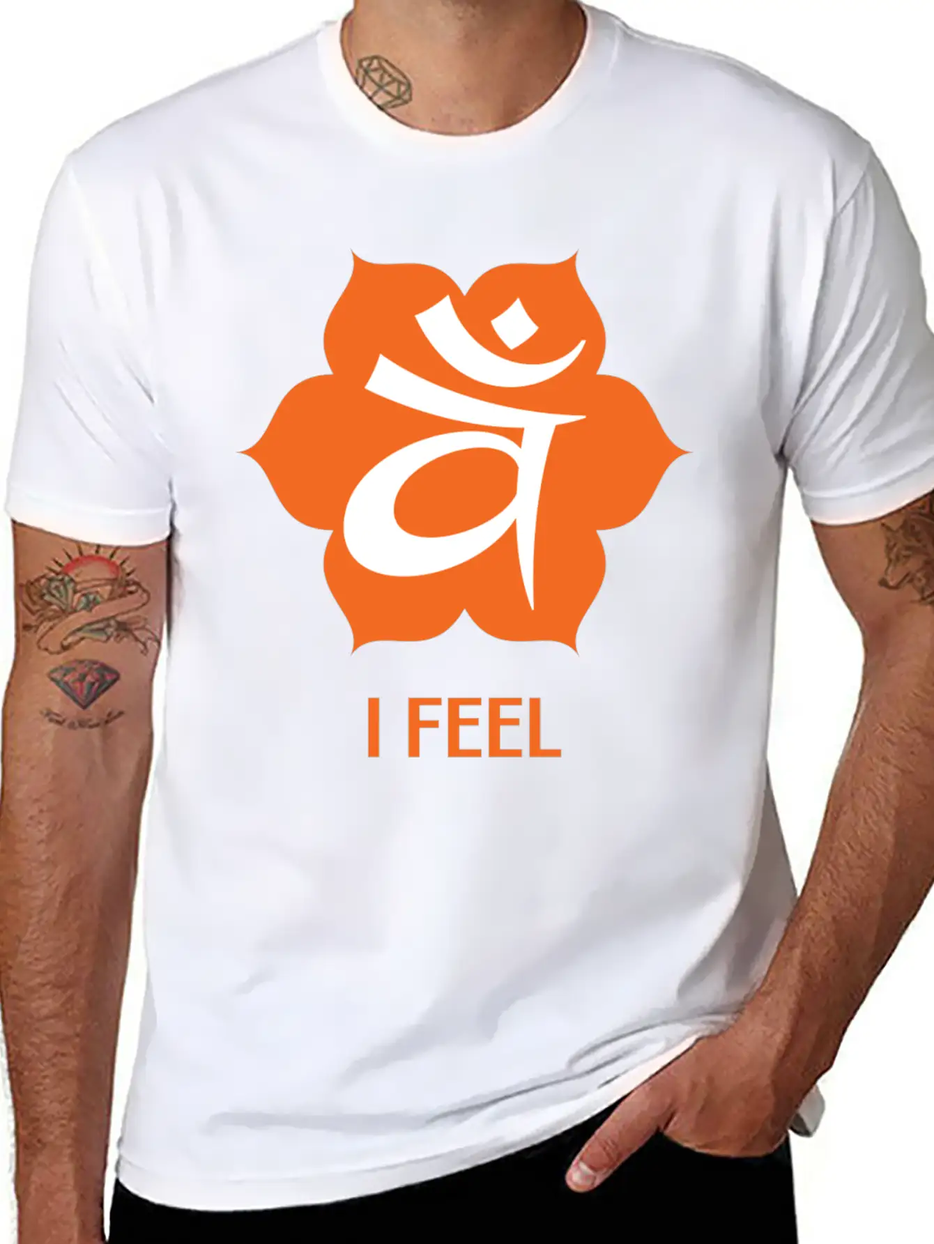 Sacred Orange Chakra - Svadhistana - I Feel Modern Fit Casual T-Shirt ��� Clean And Versatile Design