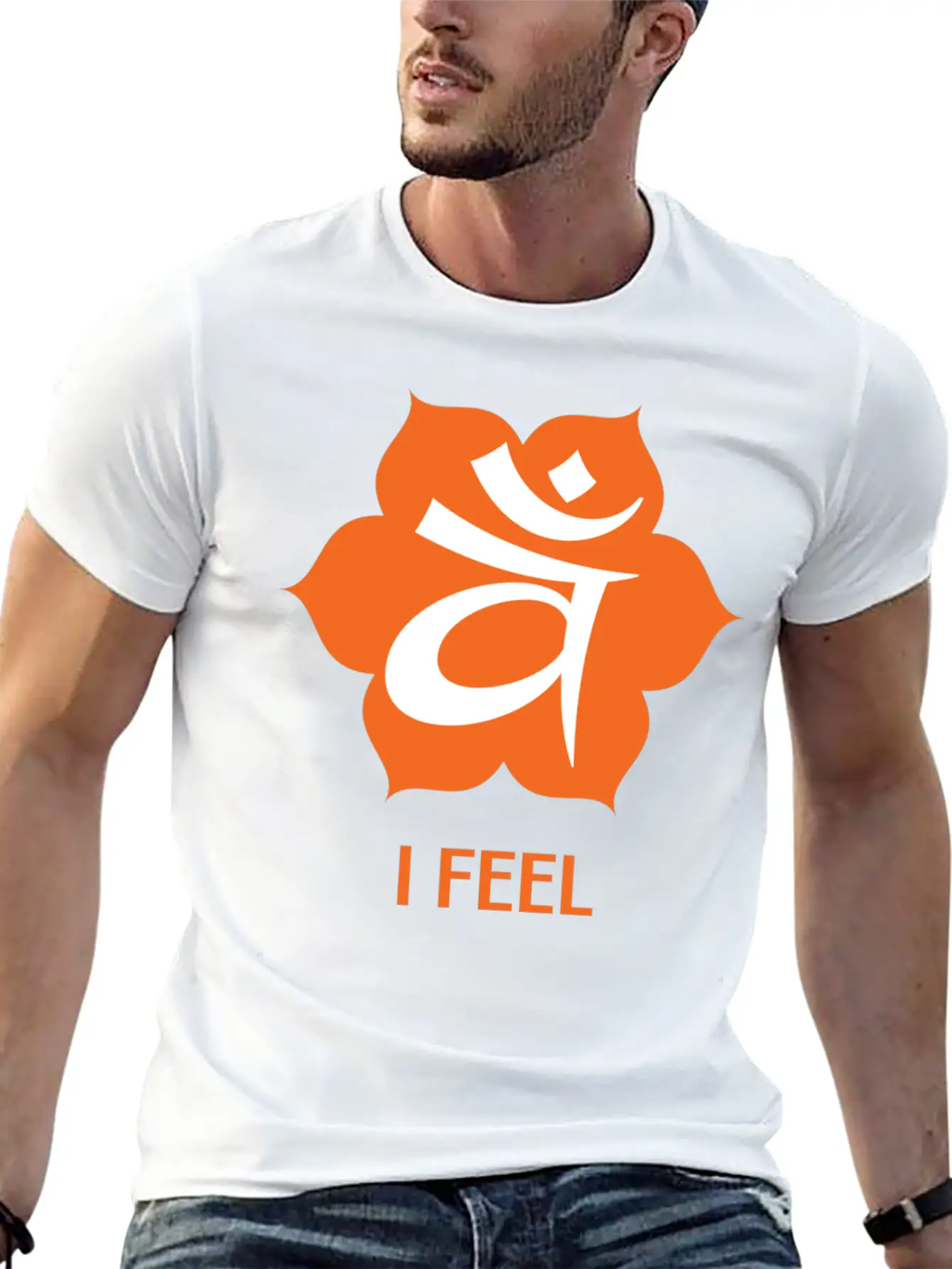 Sacred Orange Chakra - Svadhistana - I Feel Modern Fit Casual T-Shirt ��� Clean And Versatile Design