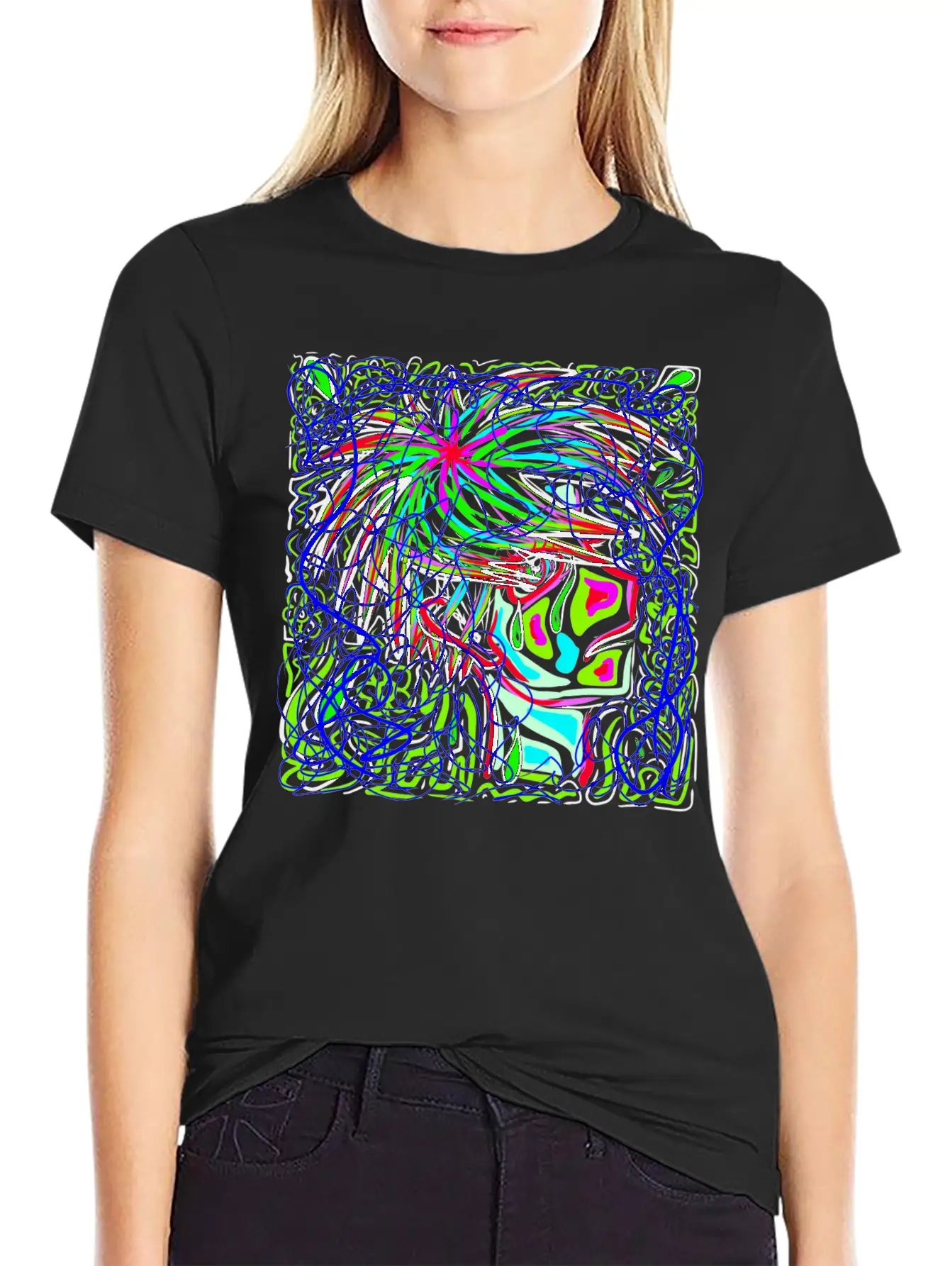 Sad Art Abstract Modern Fit Casual T-Shirt – Clean And Versatile Design