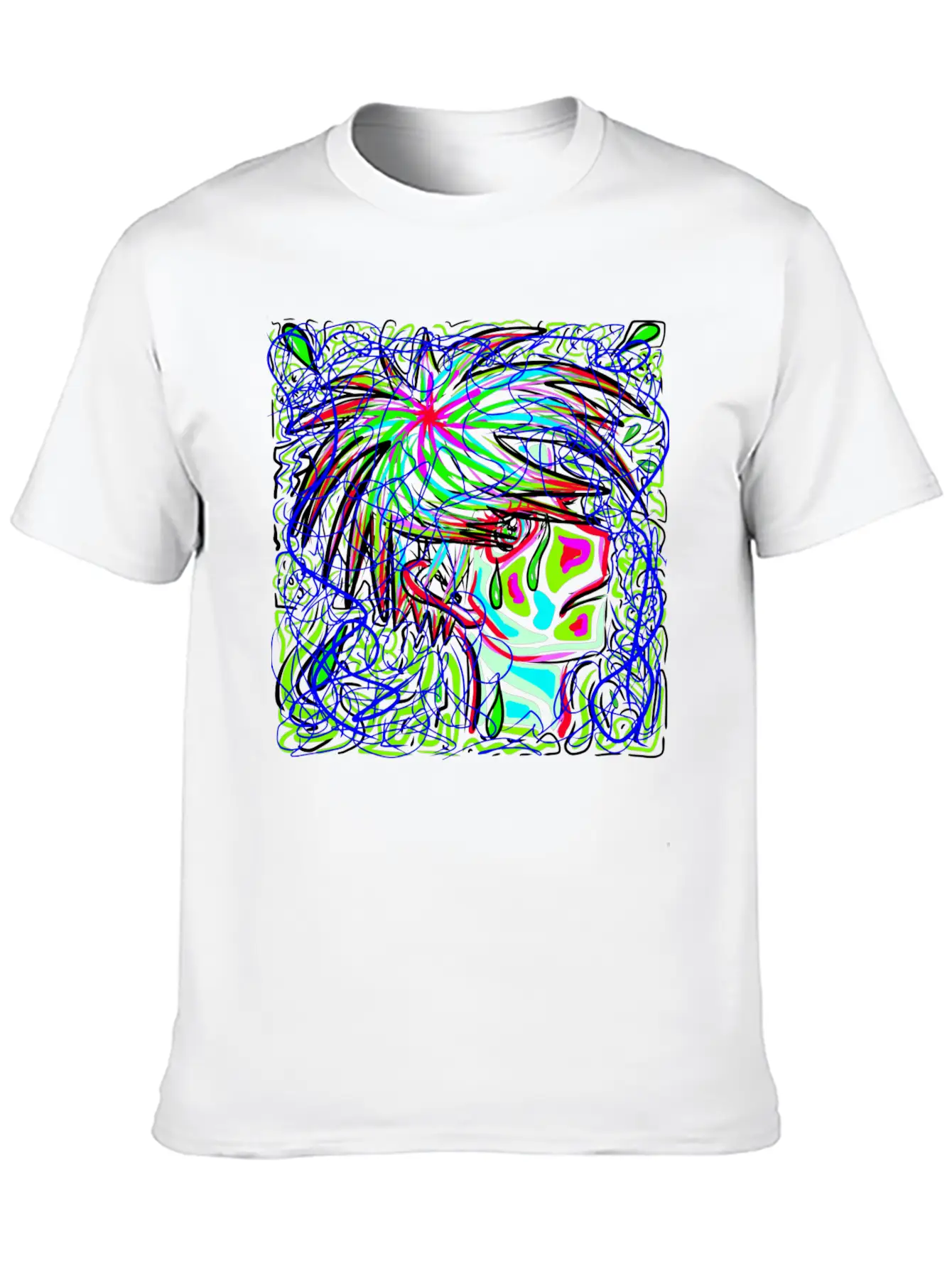 Sad Art Abstract Modern Fit Casual T-Shirt – Clean And Versatile Design