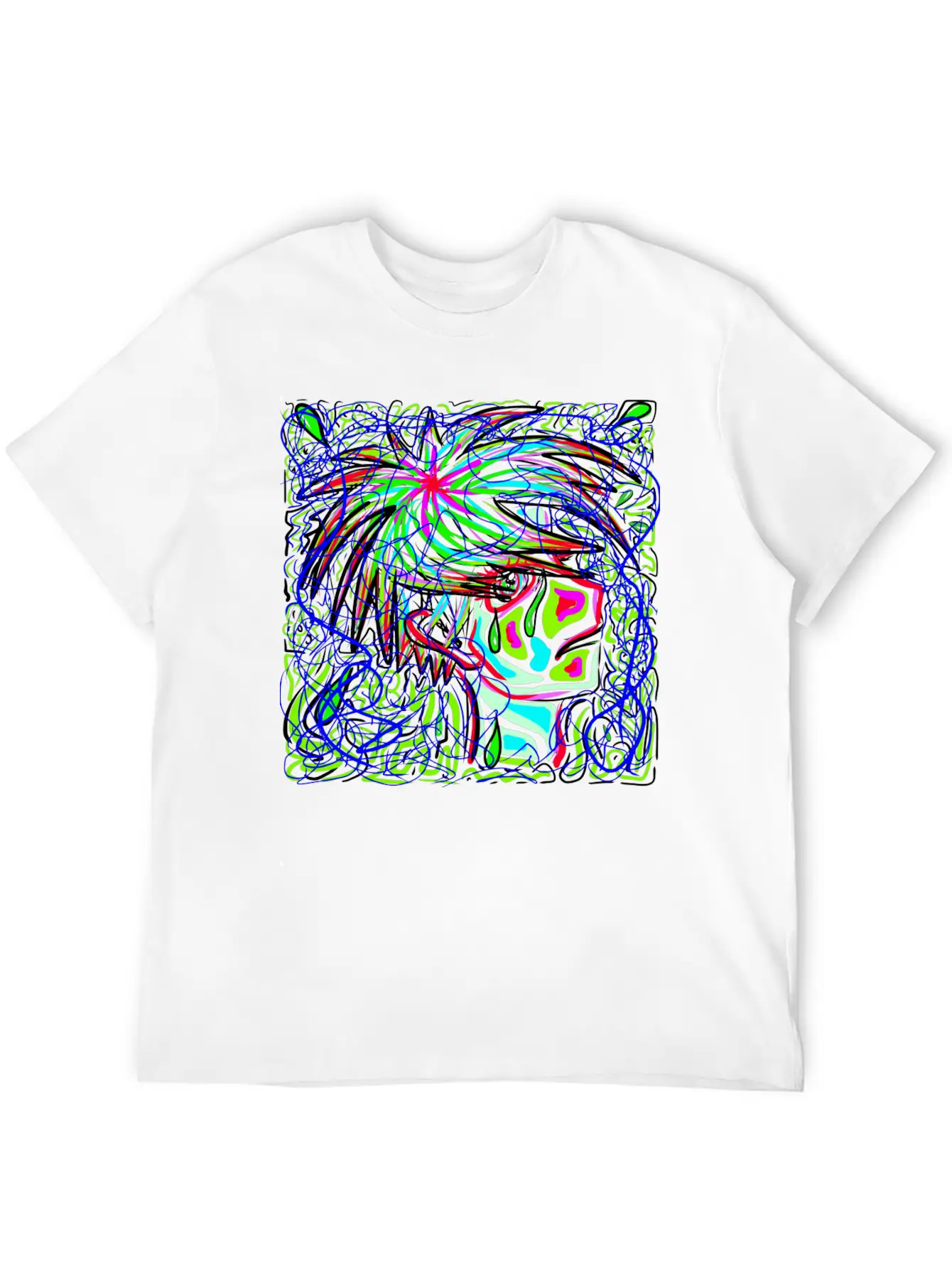 Sad Art Abstract Modern Fit Casual T-Shirt – Clean And Versatile Design