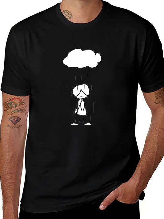 Sad Girl Cloud Rain Unisex Casual T-Shirt ��� Clean Design For Daily Comfort