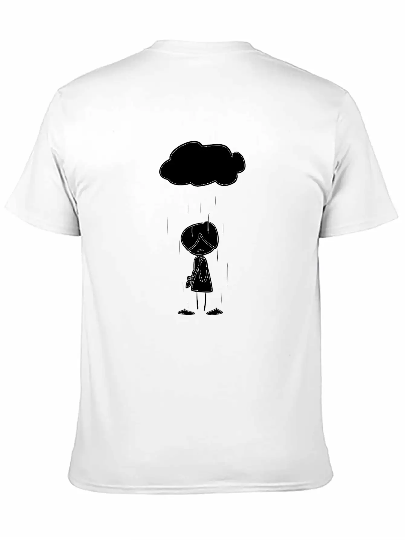 Sad Girl Cloud Rain Unisex Casual T-Shirt ��� Clean Design For Daily Comfort