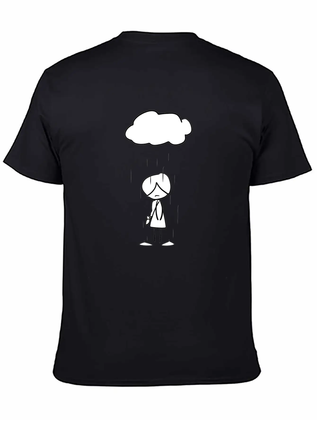 Sad Girl Cloud Rain Unisex Casual T-Shirt ��� Clean Design For Daily Comfort
