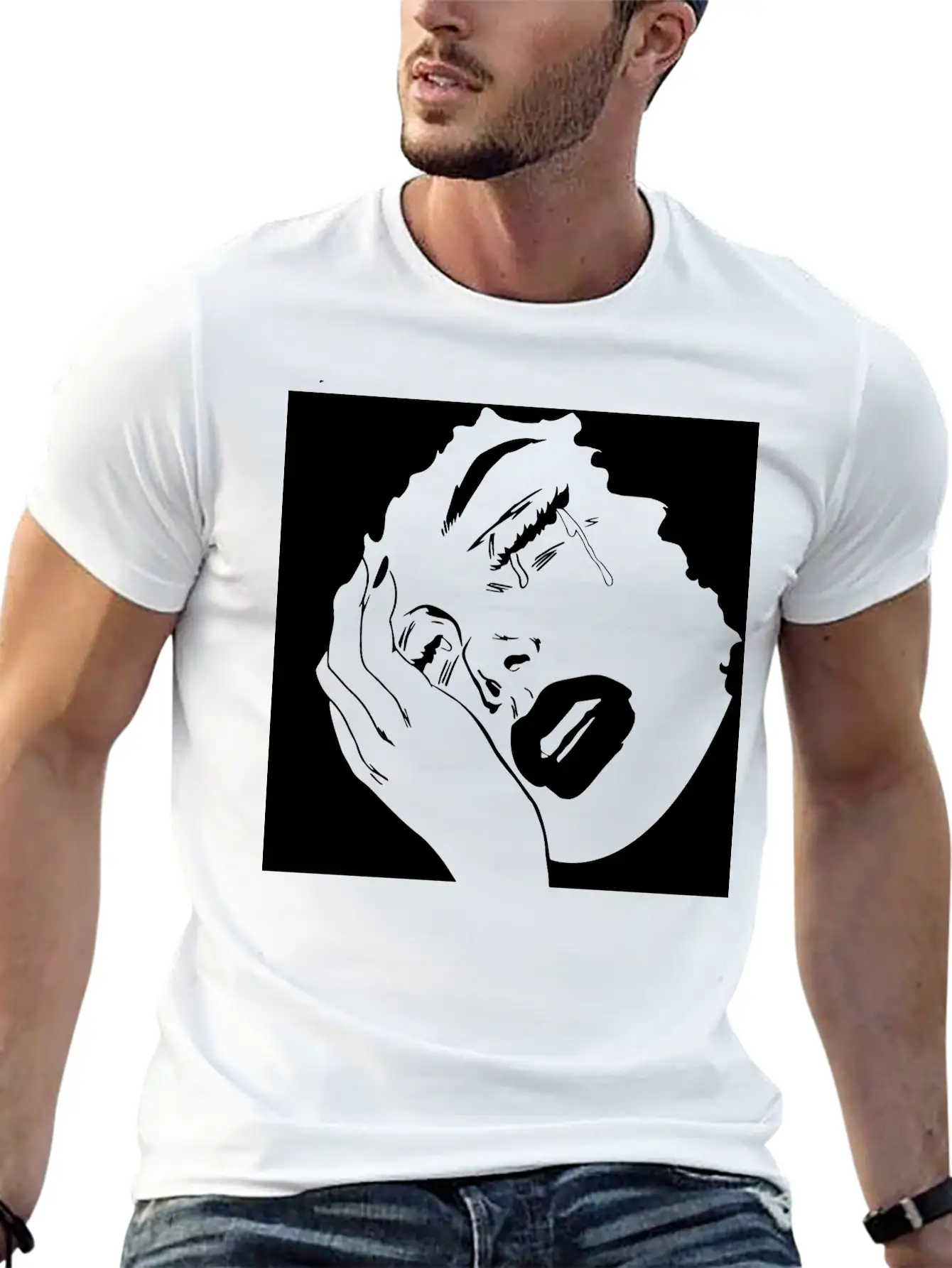 Sad Girl Unisex Casual T-Shirt ��� Clean Design For Daily Comfort