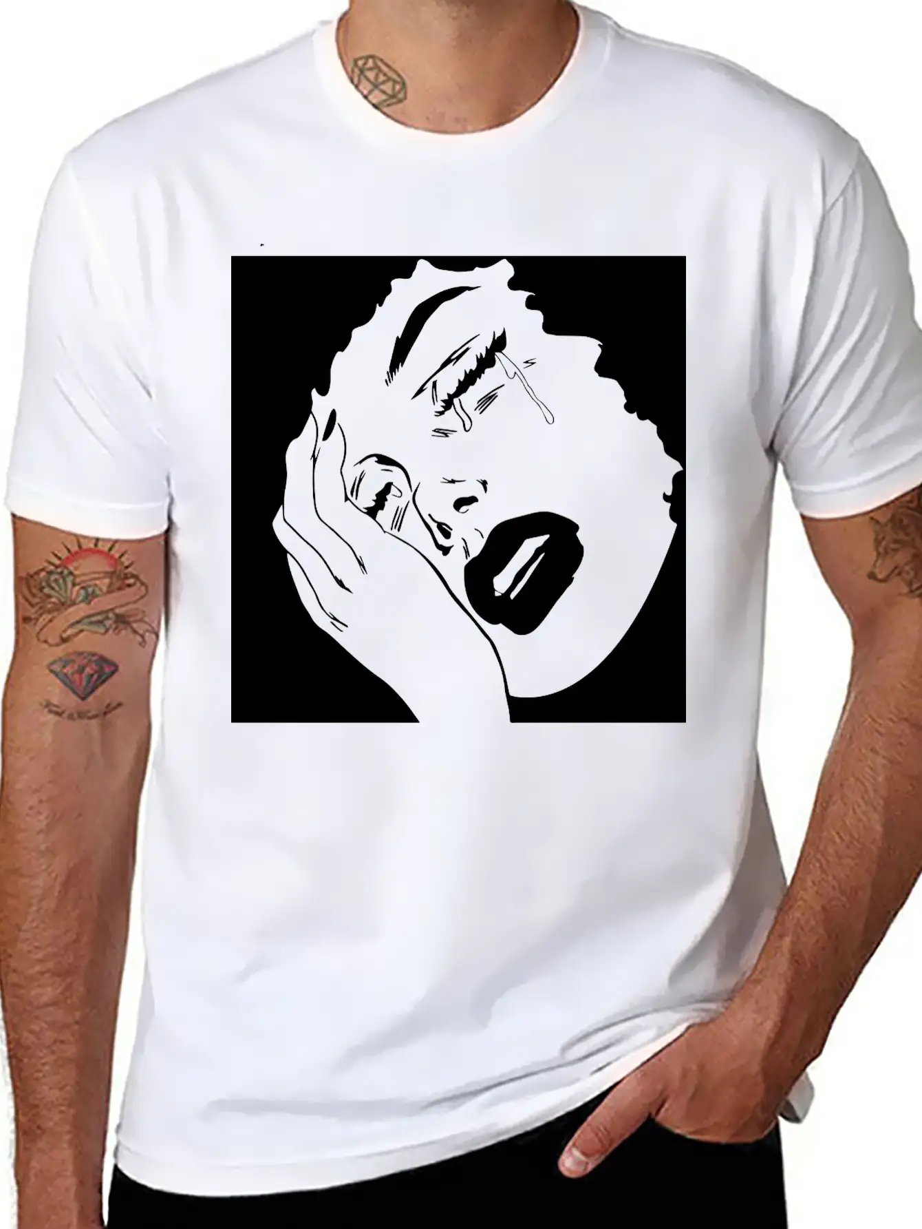 Sad Girl Unisex Casual T-Shirt ��� Clean Design For Daily Comfort