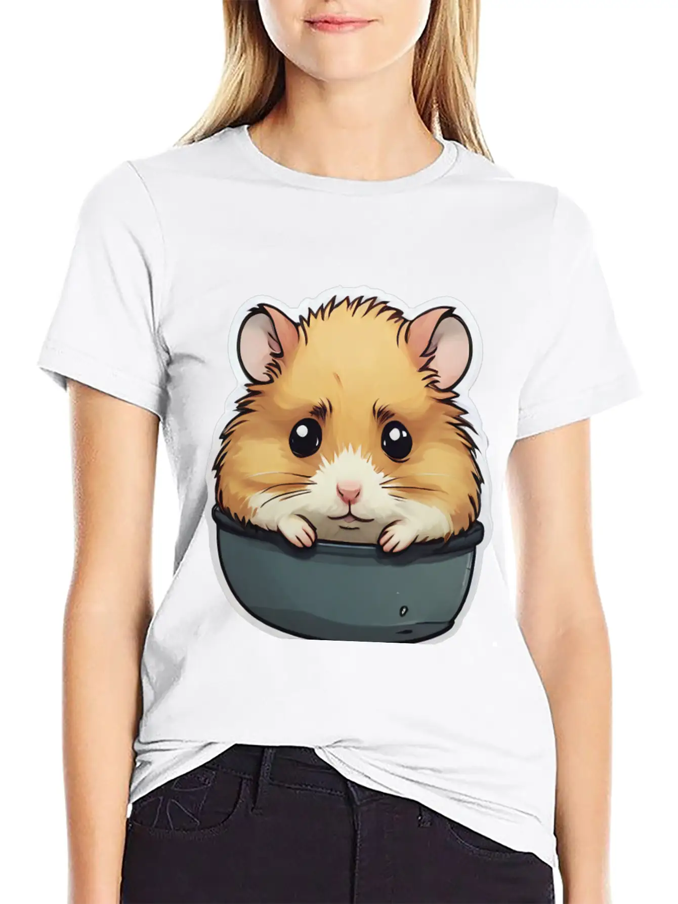 Sad Hamster Lightweight Cotton T-Shirt – Daily Comfort Graphic Shirt