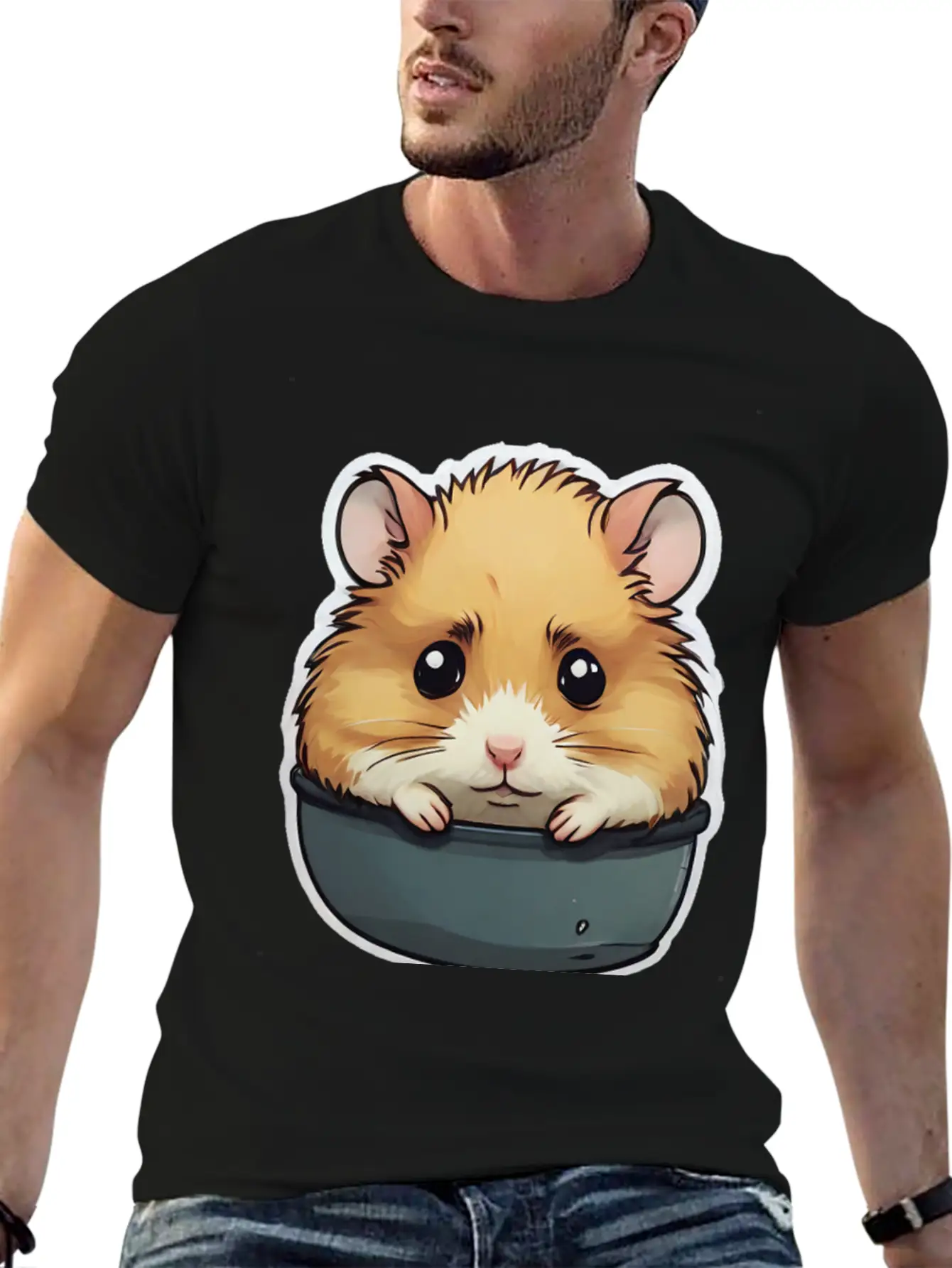 Sad Hamster Lightweight Cotton T-Shirt – Daily Comfort Graphic Shirt