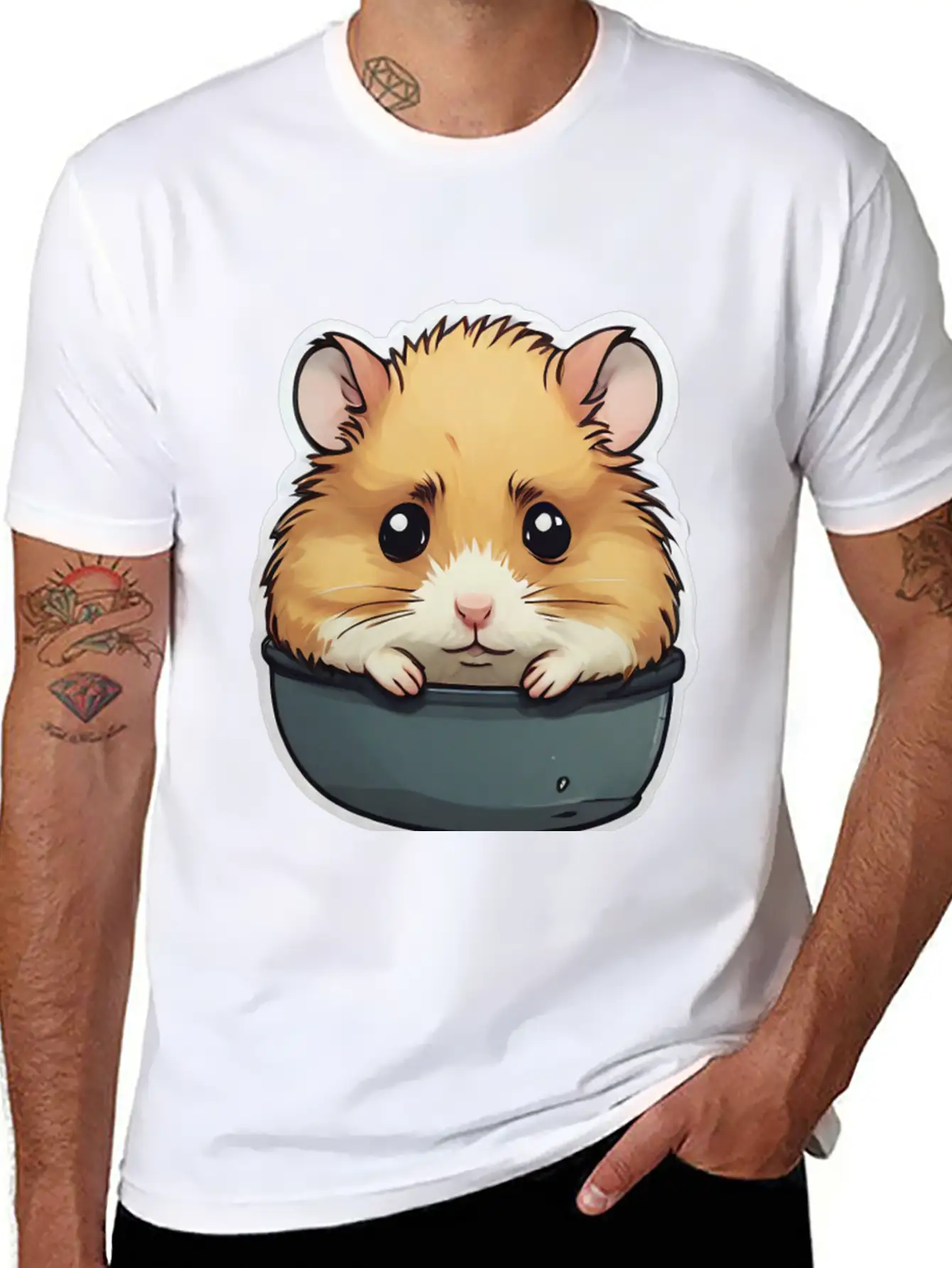Sad Hamster Lightweight Cotton T-Shirt – Daily Comfort Graphic Shirt