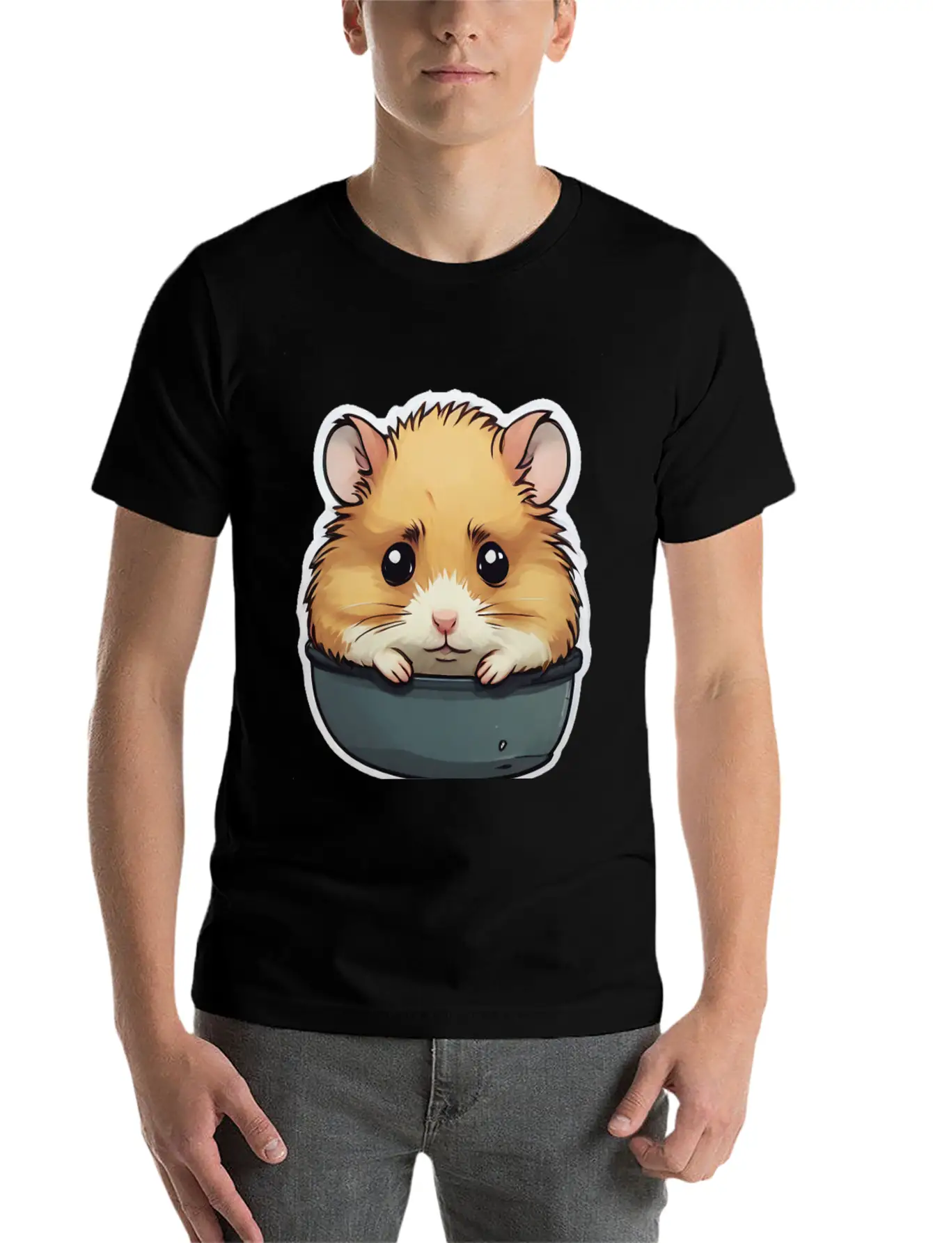 Sad Hamster Lightweight Cotton T-Shirt – Daily Comfort Graphic Shirt