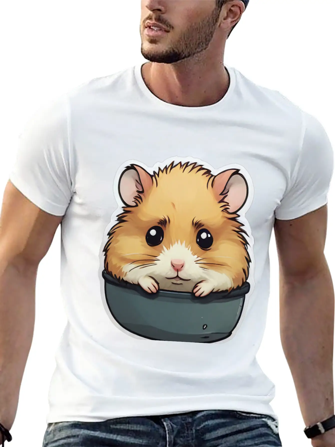 Sad Hamster Lightweight Cotton T-Shirt – Daily Comfort Graphic Shirt