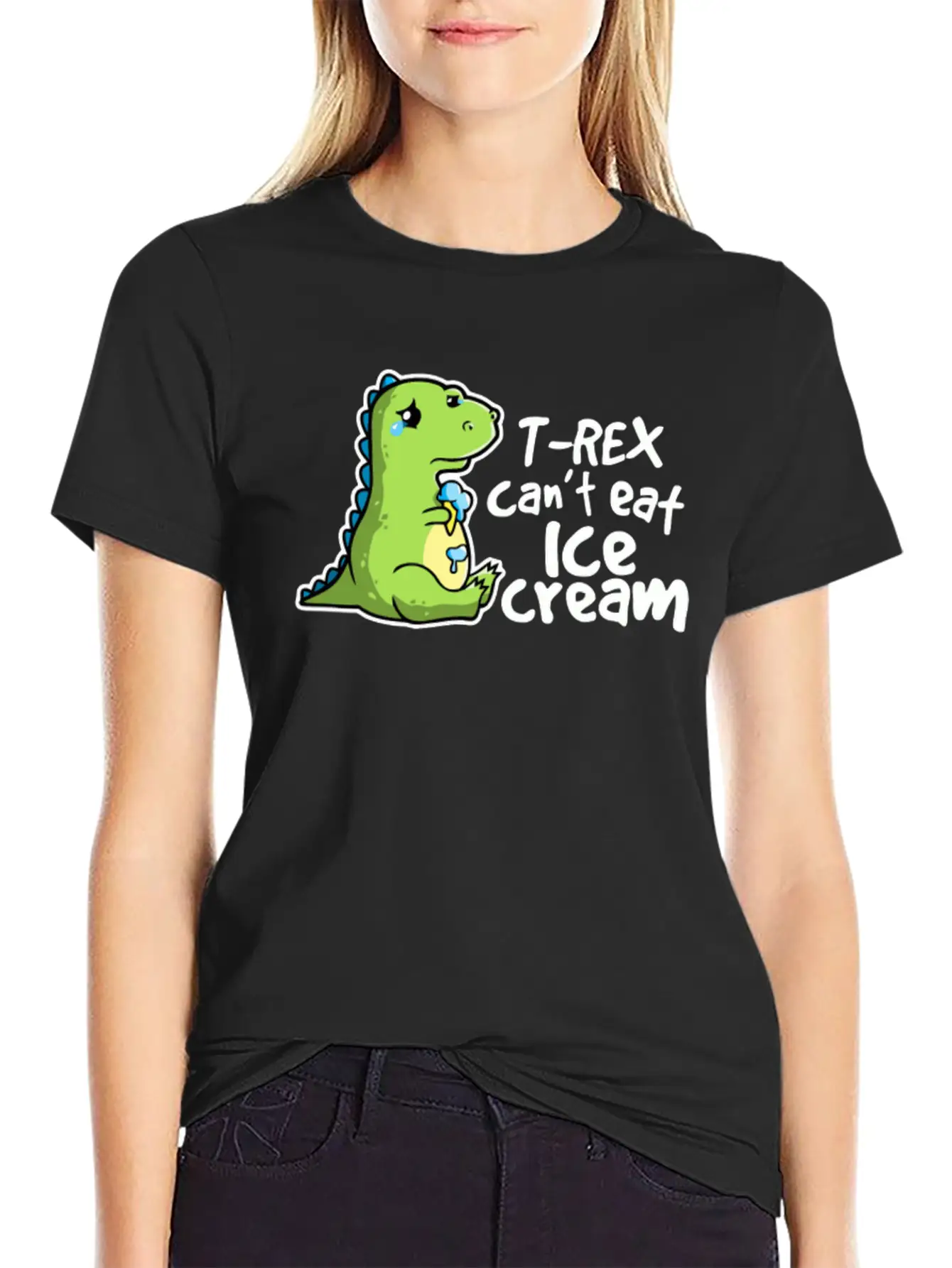 Sad T Rex Modern Fit Casual T-Shirt – Clean And Versatile Design