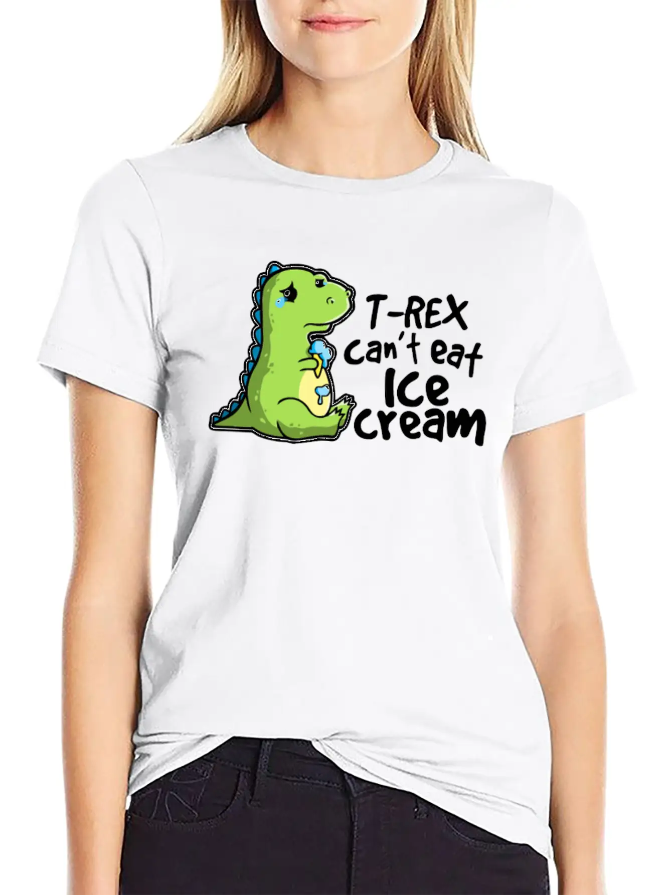 Sad T Rex Modern Fit Casual T-Shirt – Clean And Versatile Design