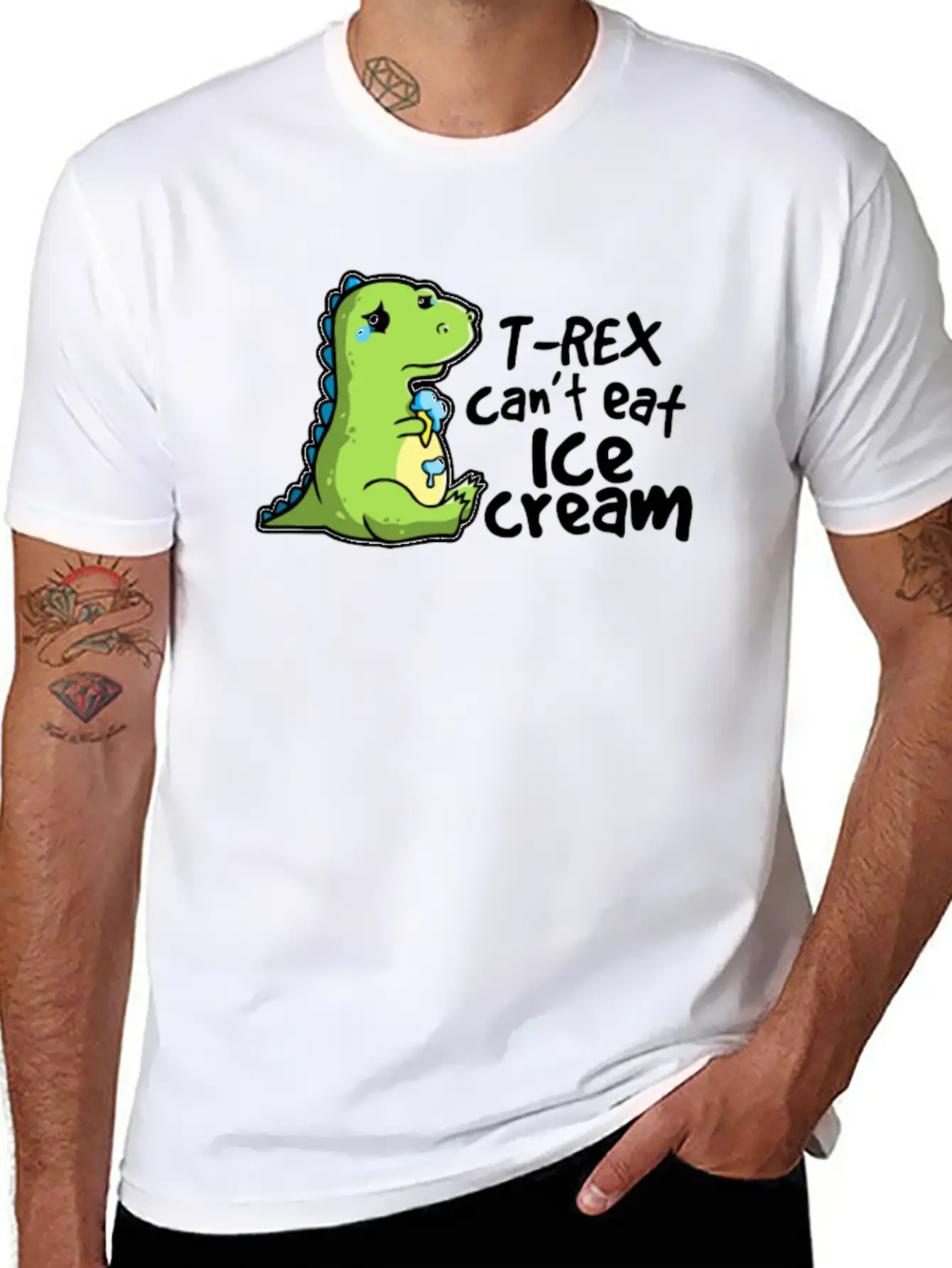 Sad T Rex Modern Fit Casual T-Shirt – Clean And Versatile Design