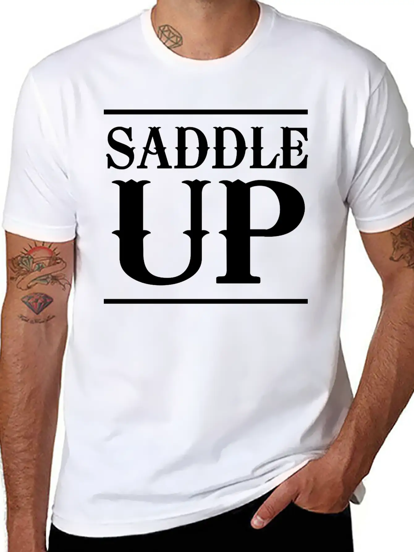 Saddle Up Basic Graphic T-Shirt – Daily Comfort In Soft Cotton