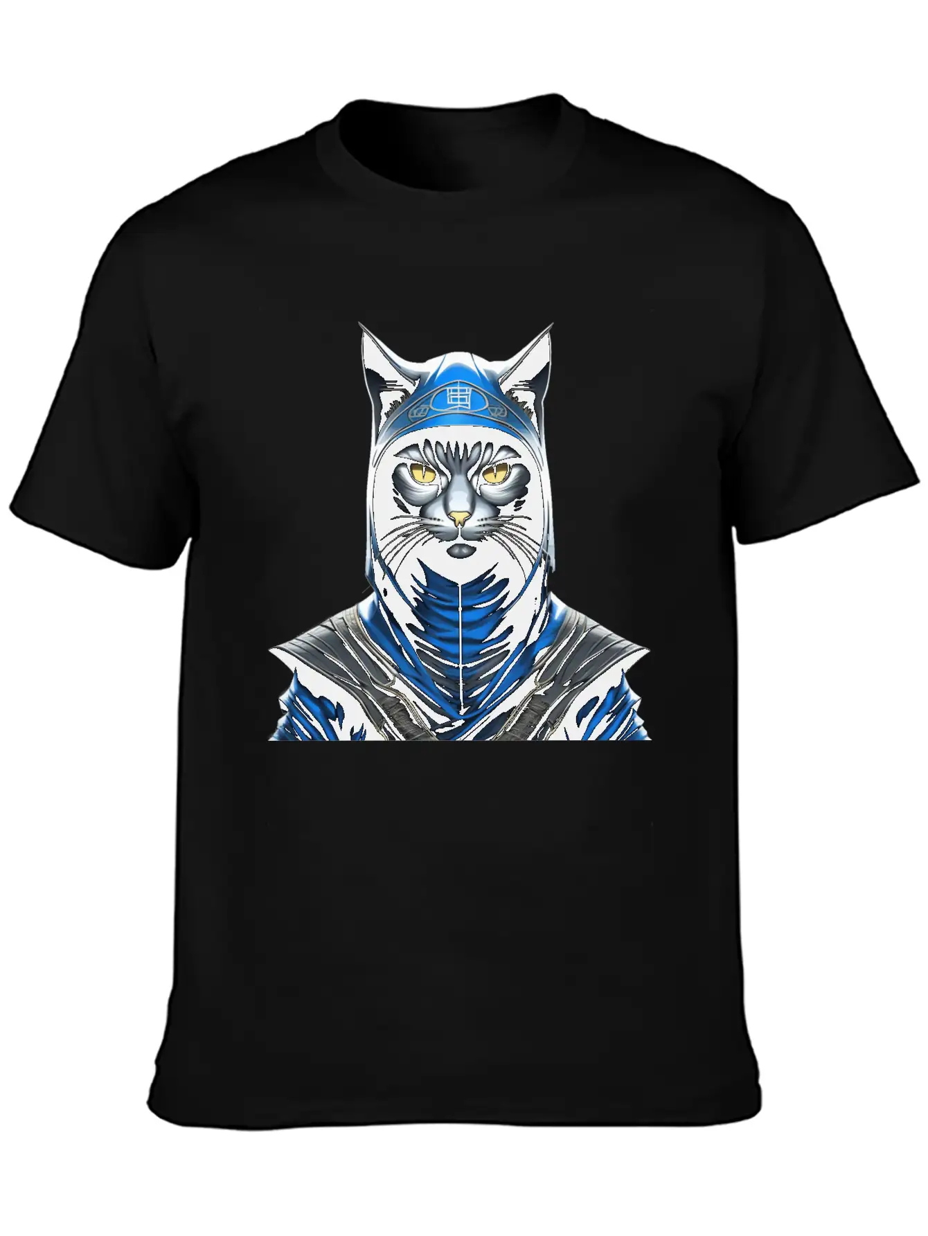 Sage Shadow Warrior: Mystic Wisdom In Ninja Cat Unisex Casual T-Shirt ��� Clean Design For Daily Comfort