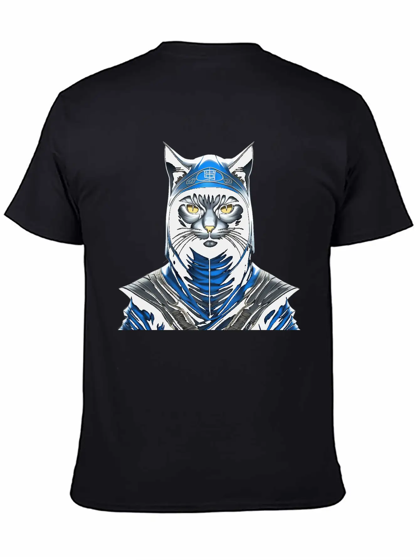 Sage Shadow Warrior: Mystic Wisdom In Ninja Cat Unisex Casual T-Shirt ��� Clean Design For Daily Comfort