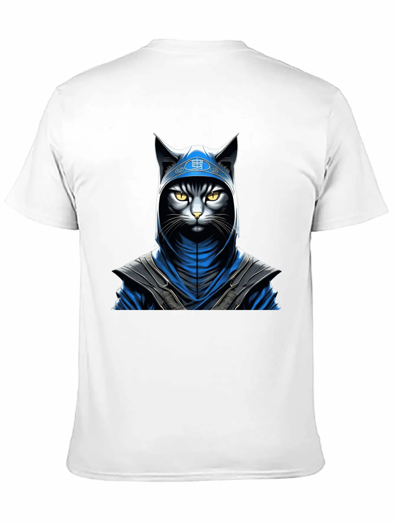 Sage Shadow Warrior: Mystic Wisdom In Ninja Cat Unisex Casual T-Shirt ��� Clean Design For Daily Comfort