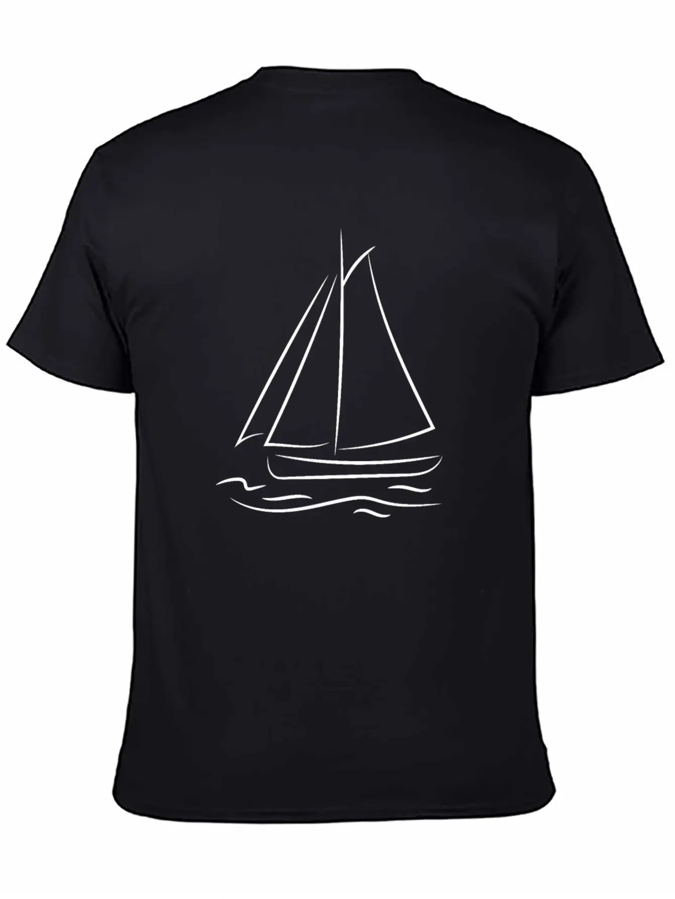 Sailing Boat Sketch Unisex Casual T-Shirt – Clean Design For Daily Comfort