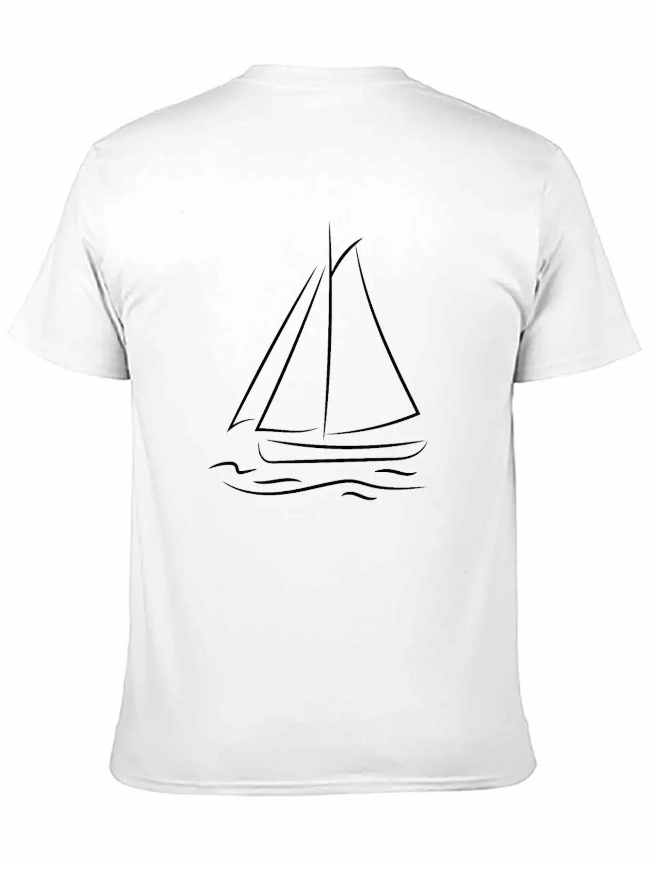 Sailing Boat Sketch Unisex Casual T-Shirt – Clean Design For Daily Comfort