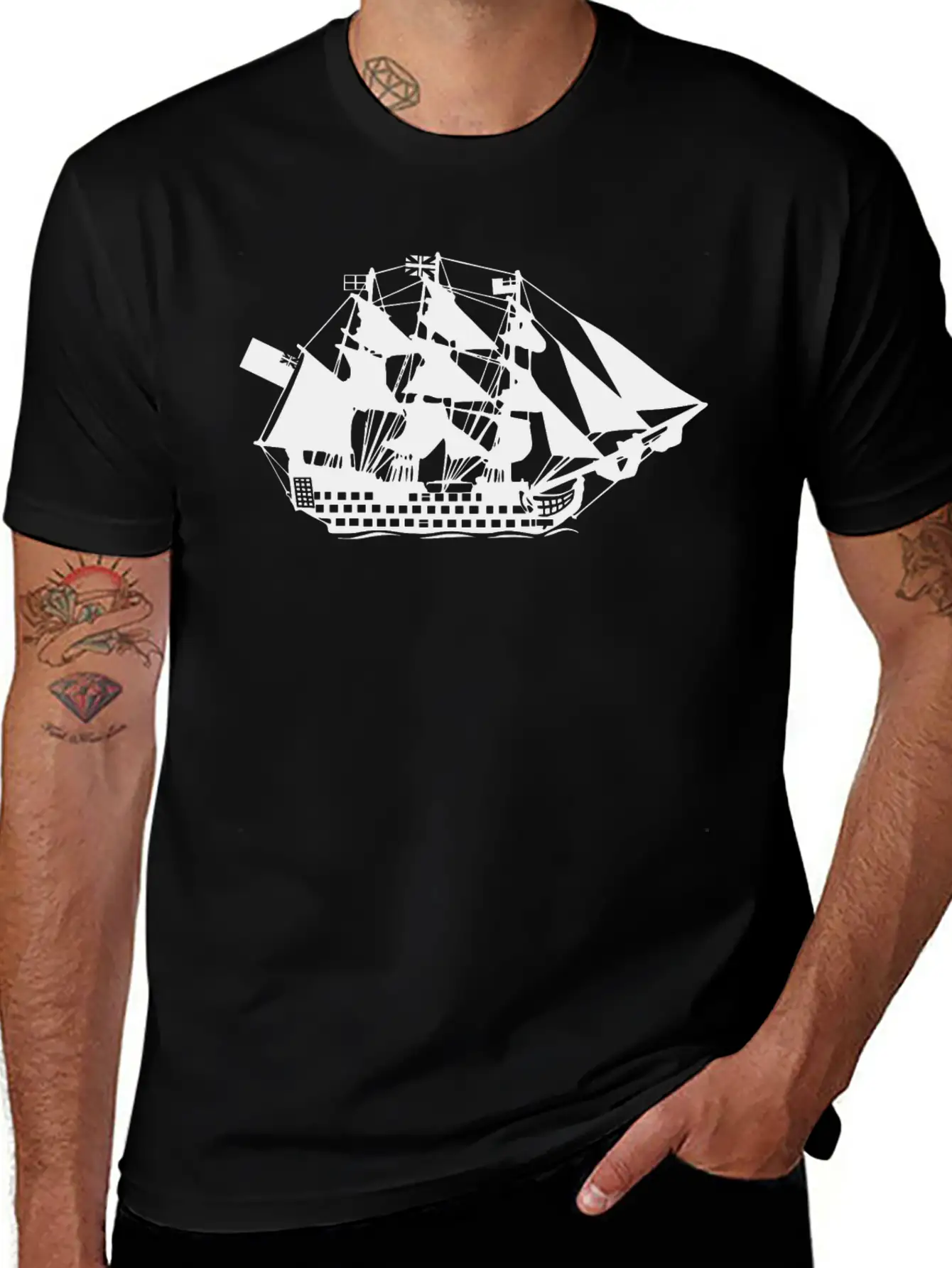 Sailing Ship Lightweight Cotton T-Shirt – Daily Comfort Graphic Shirt