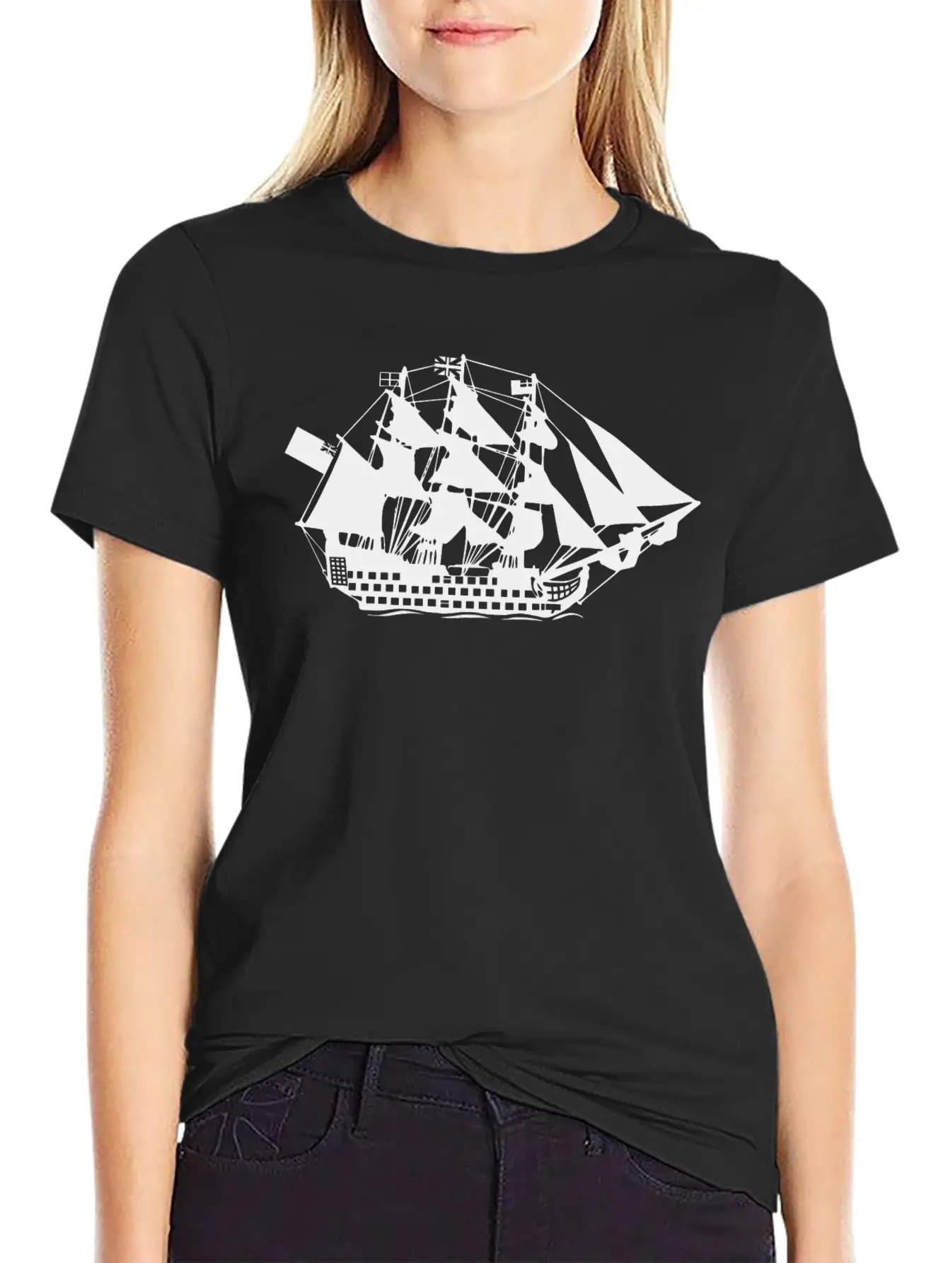 Sailing Ship Lightweight Cotton T-Shirt – Daily Comfort Graphic Shirt