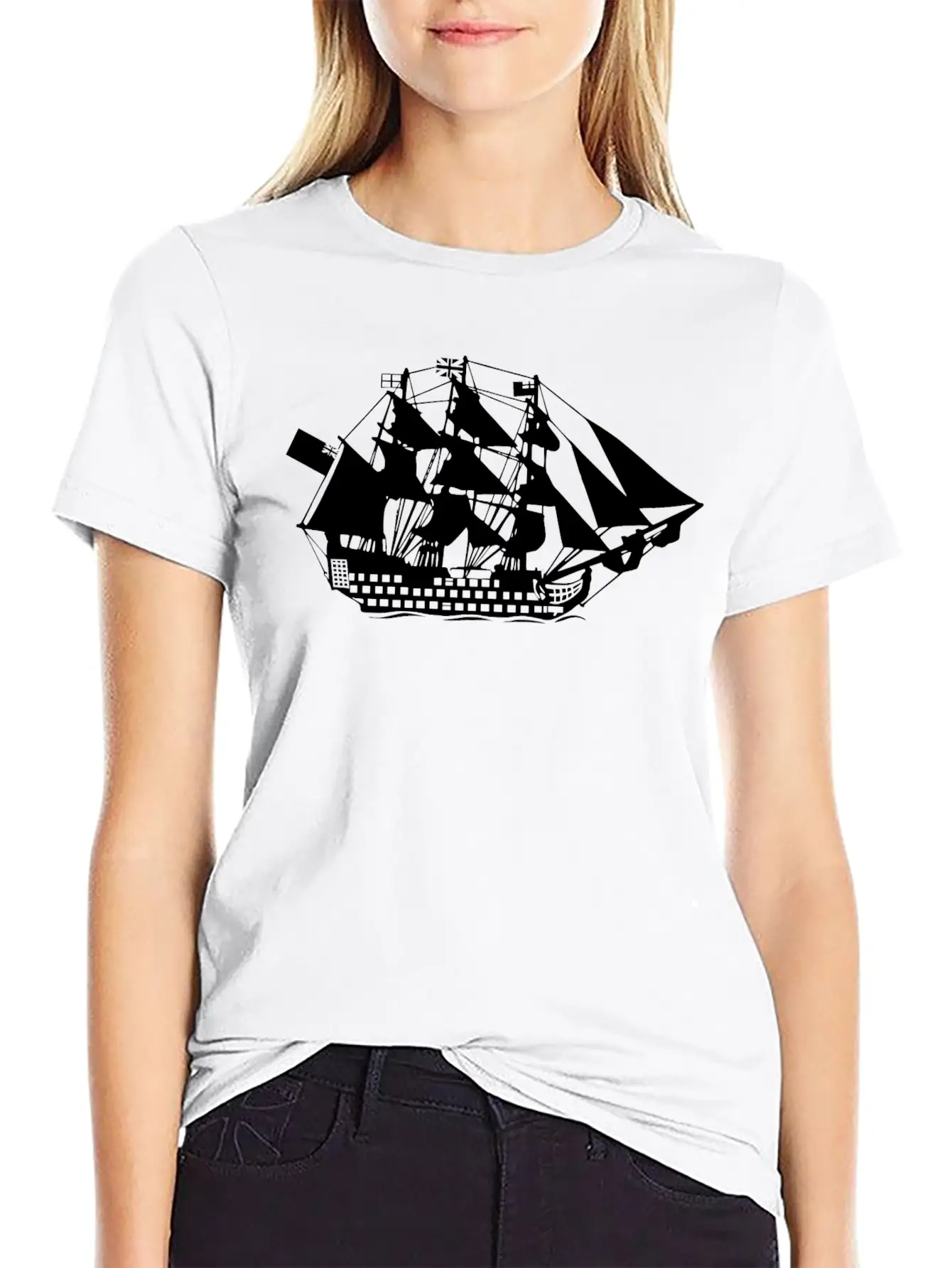 Sailing Ship Lightweight Cotton T-Shirt – Daily Comfort Graphic Shirt