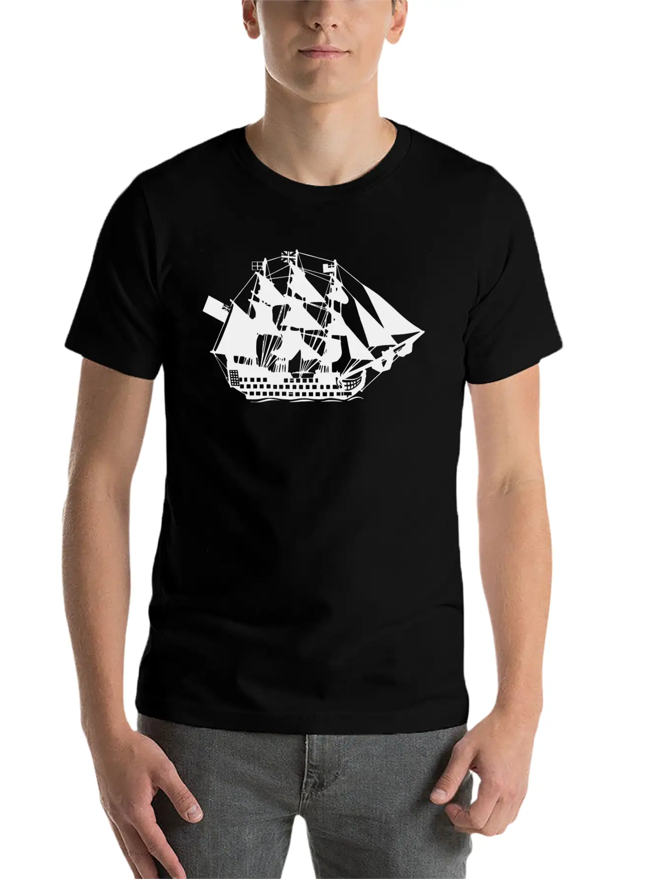 Sailing Ship Lightweight Cotton T-Shirt – Daily Comfort Graphic Shirt