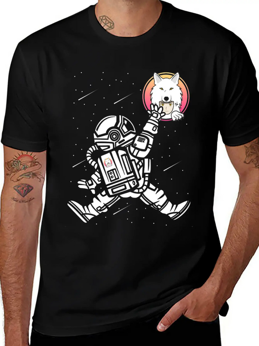 Saitama Inu Coin Space Man Astronaut Jump Token Unisex Casual T-Shirt – Clean Design For Daily Comfort