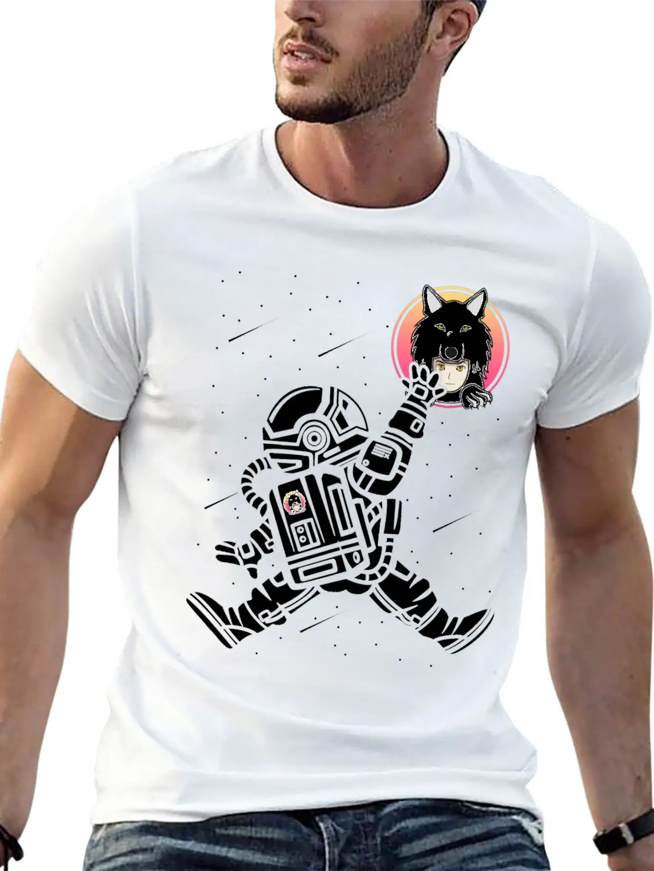 Saitama Inu Coin Space Man Astronaut Jump Token Unisex Casual T-Shirt – Clean Design For Daily Comfort