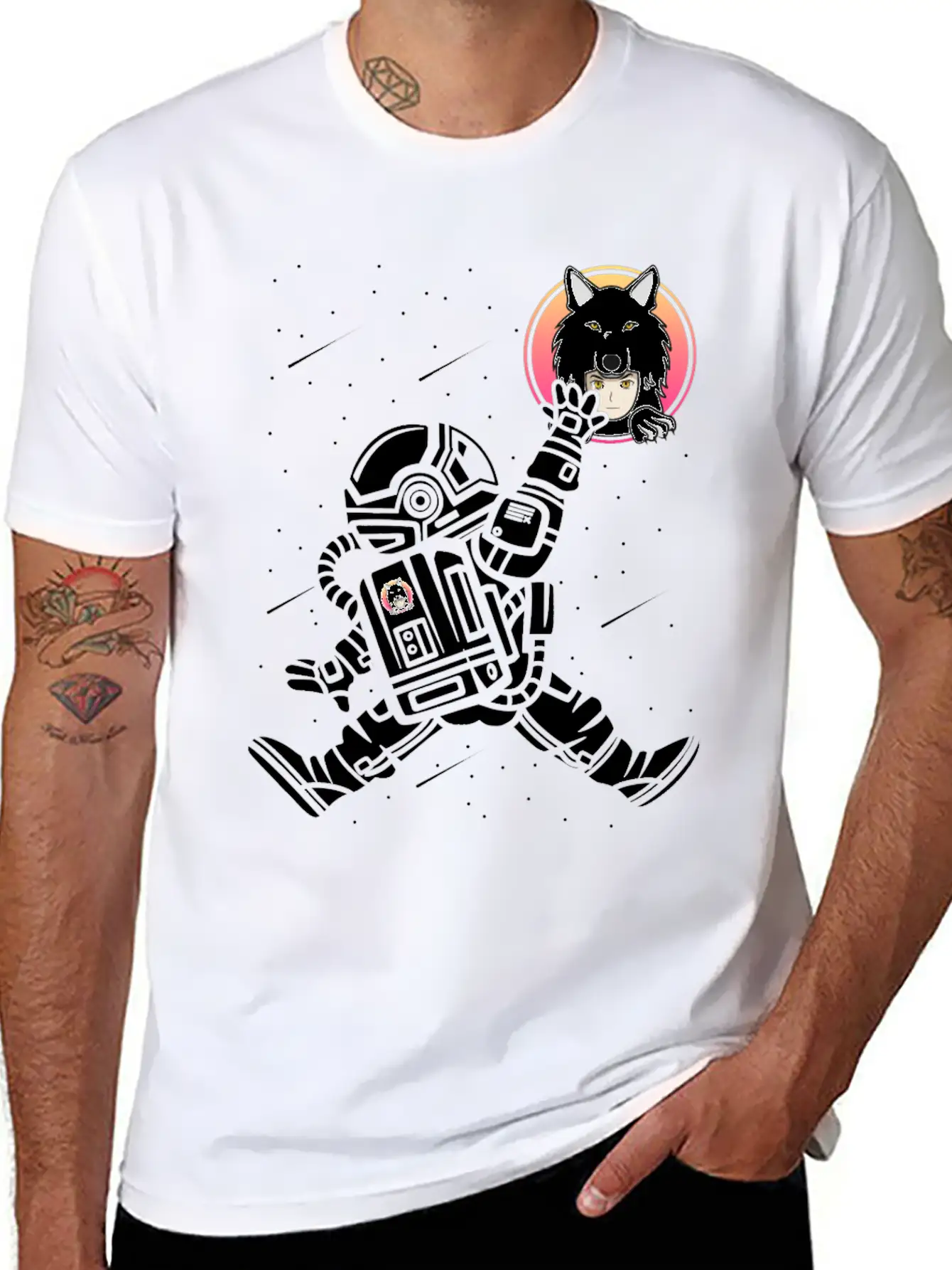 Saitama Inu Coin Space Man Astronaut Jump Token Unisex Casual T-Shirt – Clean Design For Daily Comfort