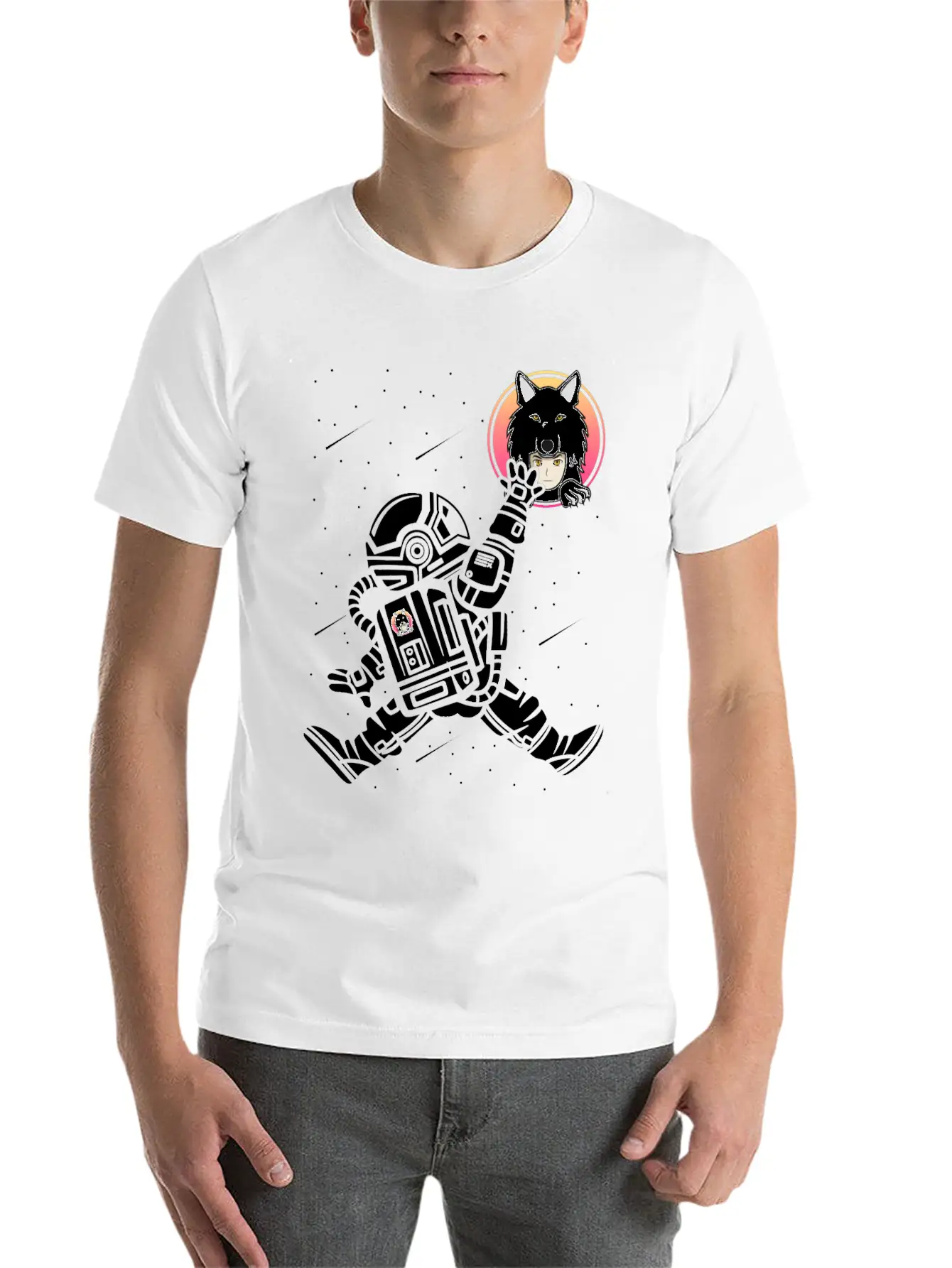 Saitama Inu Coin Space Man Astronaut Jump Token Unisex Casual T-Shirt – Clean Design For Daily Comfort