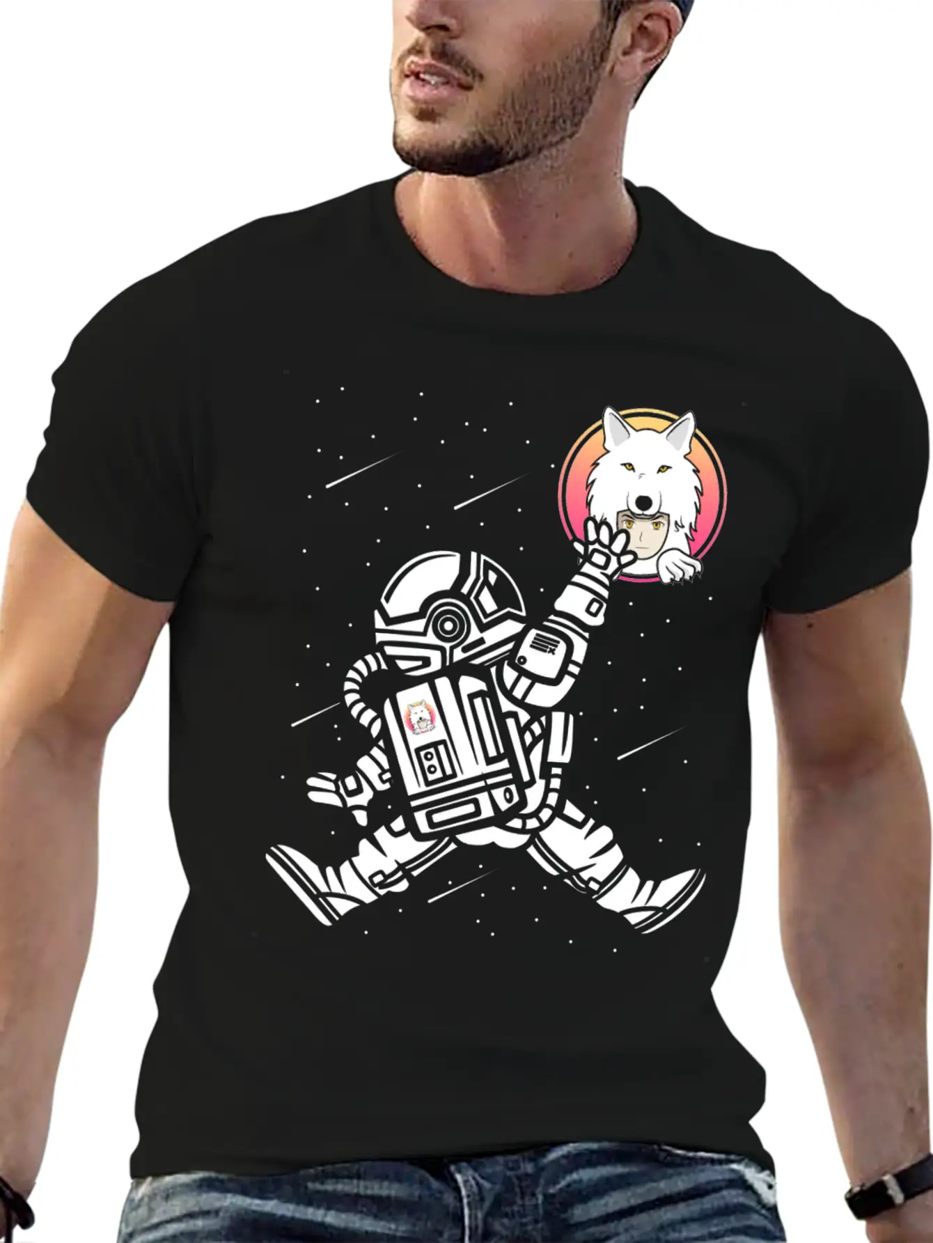 Saitama Inu Coin Space Man Astronaut Jump Token Unisex Casual T-Shirt – Clean Design For Daily Comfort