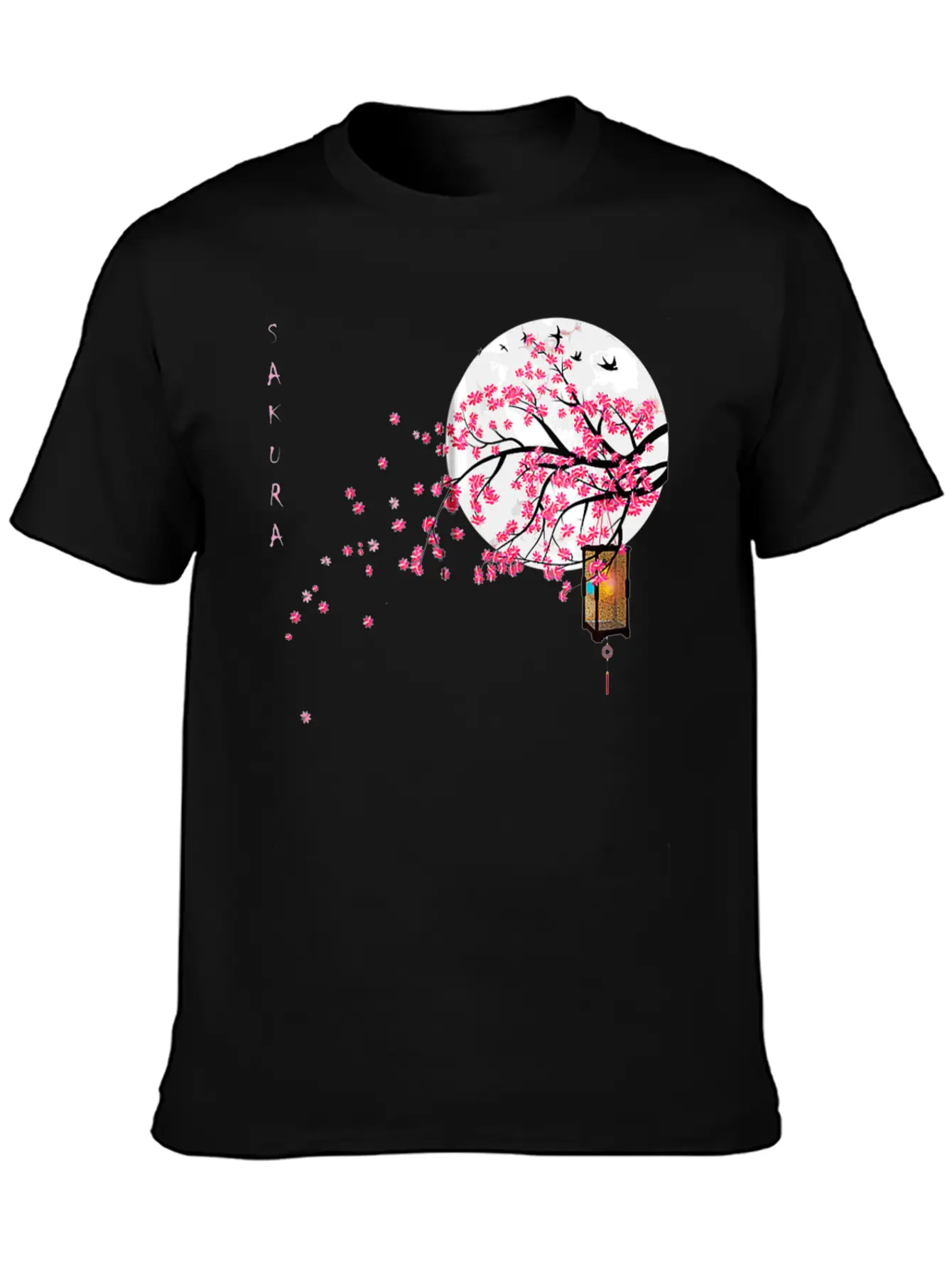 Sakura Cherry Blossom Japanese Graphical Art Comfortable Minimalist Graphic Tee – Summer Style Essential
