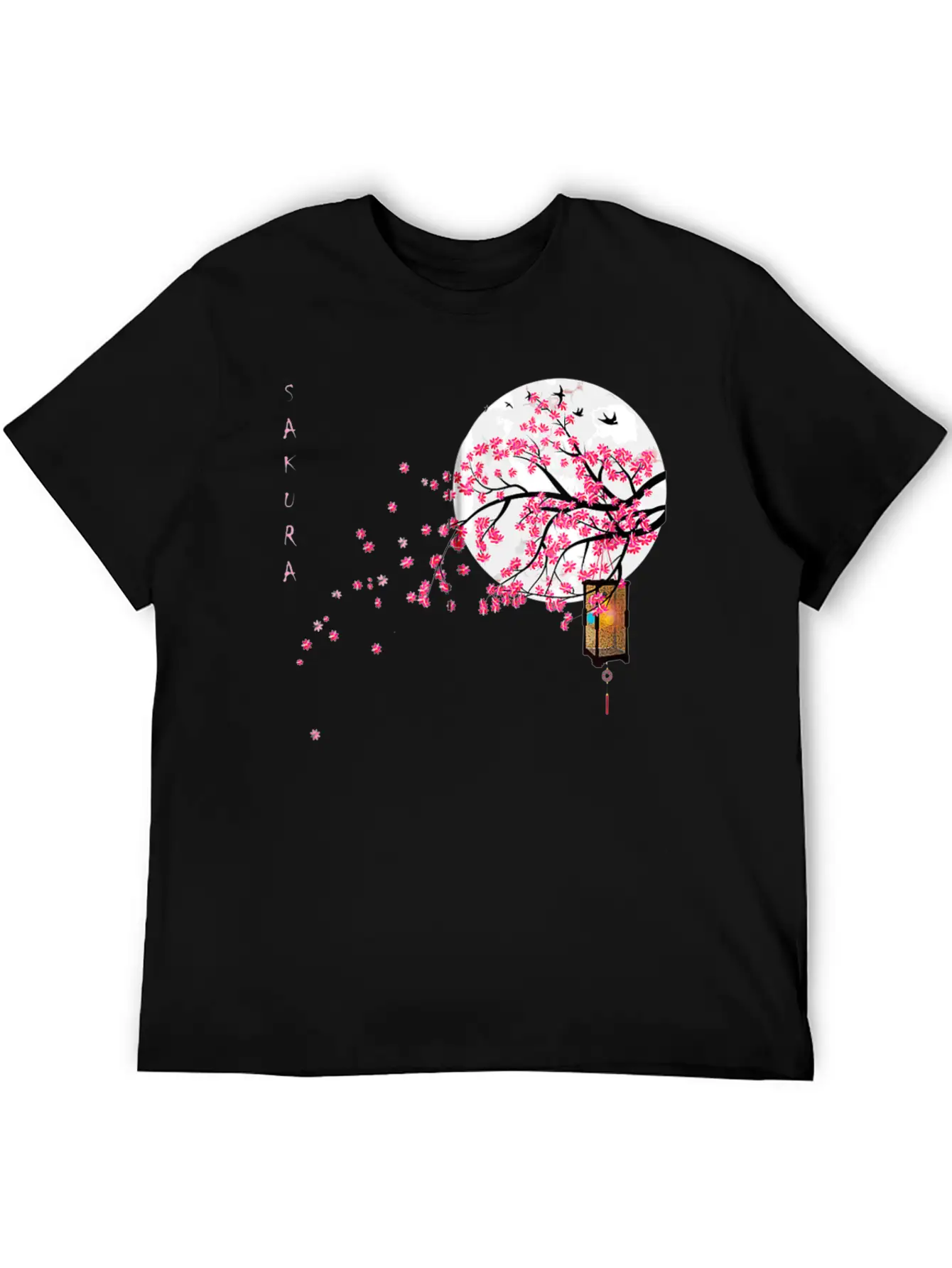 Sakura Cherry Blossom Japanese Graphical Art Comfortable Minimalist Graphic Tee – Summer Style Essential