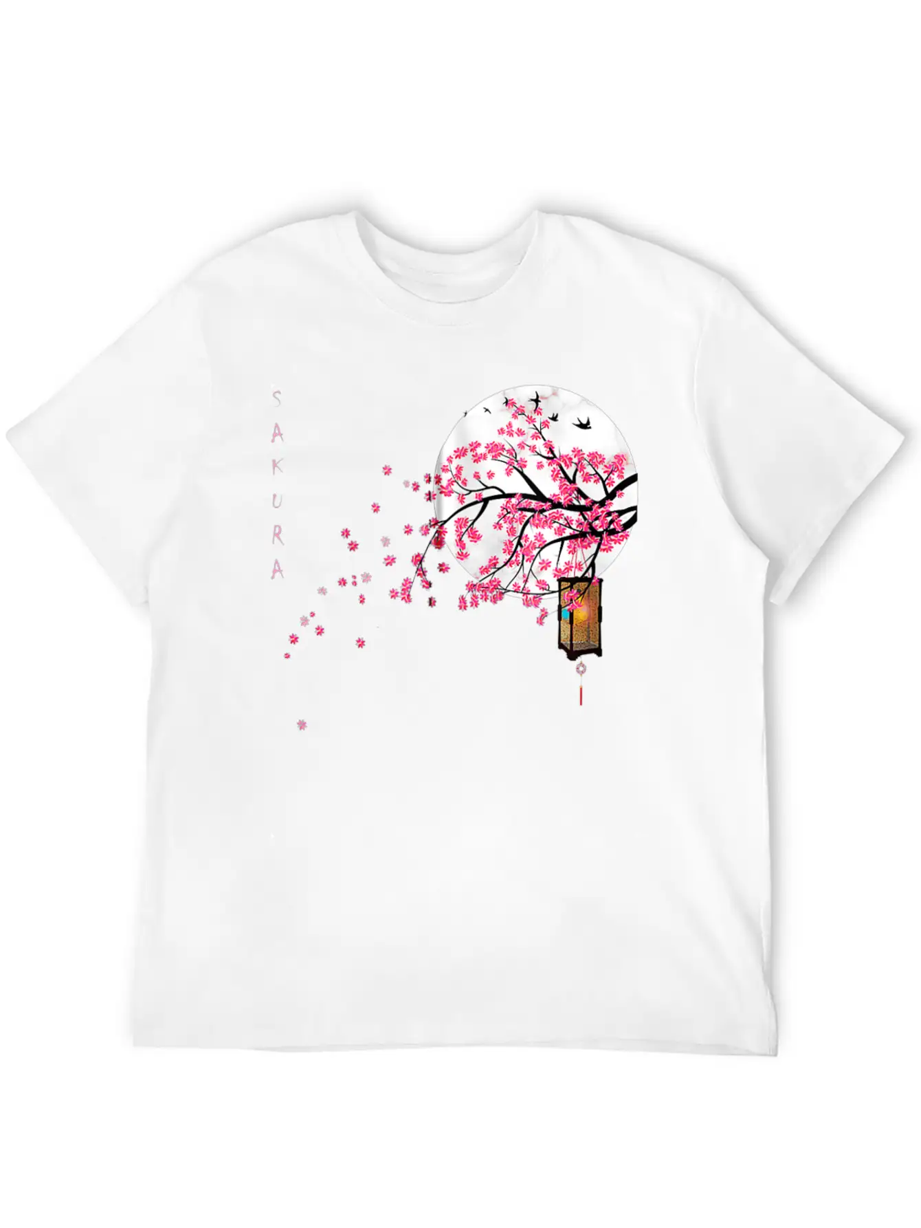 Sakura Cherry Blossom Japanese Graphical Art Comfortable Minimalist Graphic Tee – Summer Style Essential