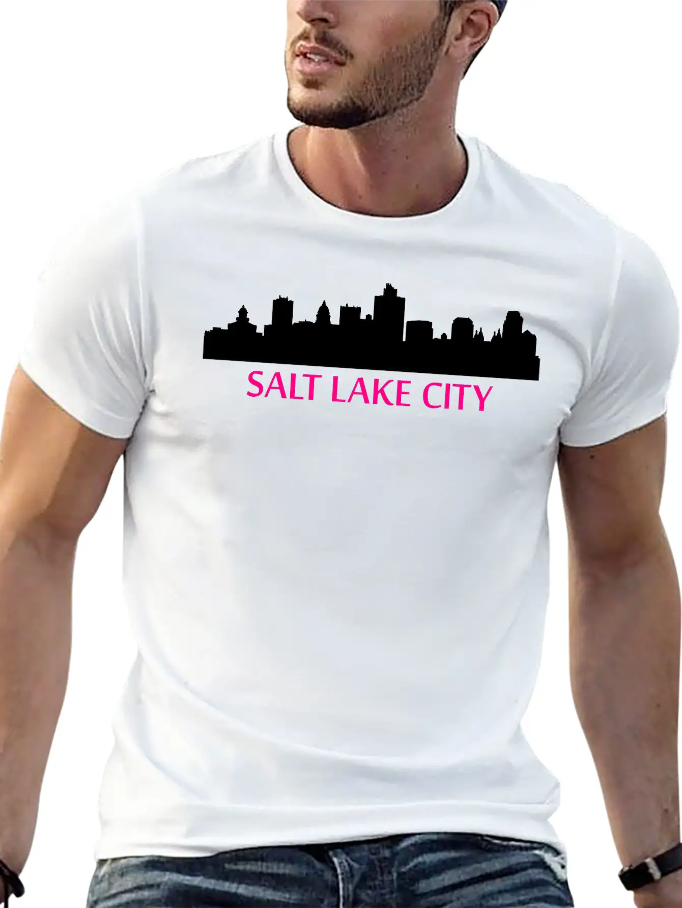 Salt Lake City, Utah Modern Fit Casual T-Shirt – Clean And Versatile Design