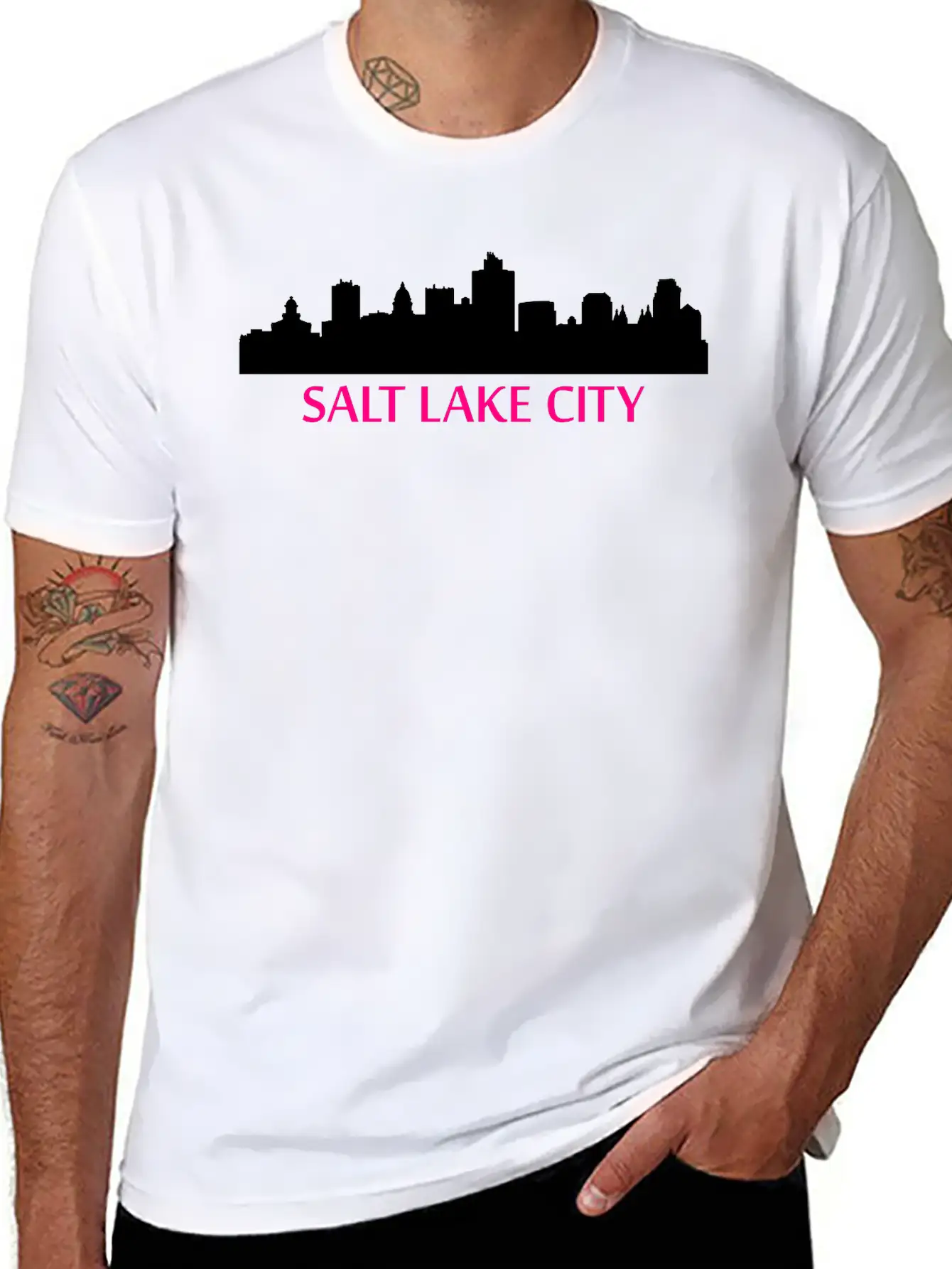Salt Lake City, Utah Modern Fit Casual T-Shirt – Clean And Versatile Design