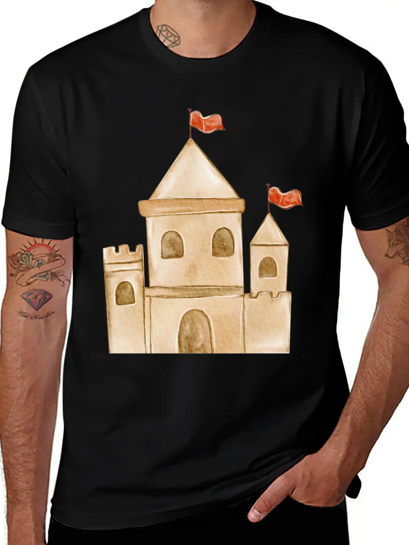 Sand Castle Unisex Casual T-Shirt – Clean Design For Daily Comfort