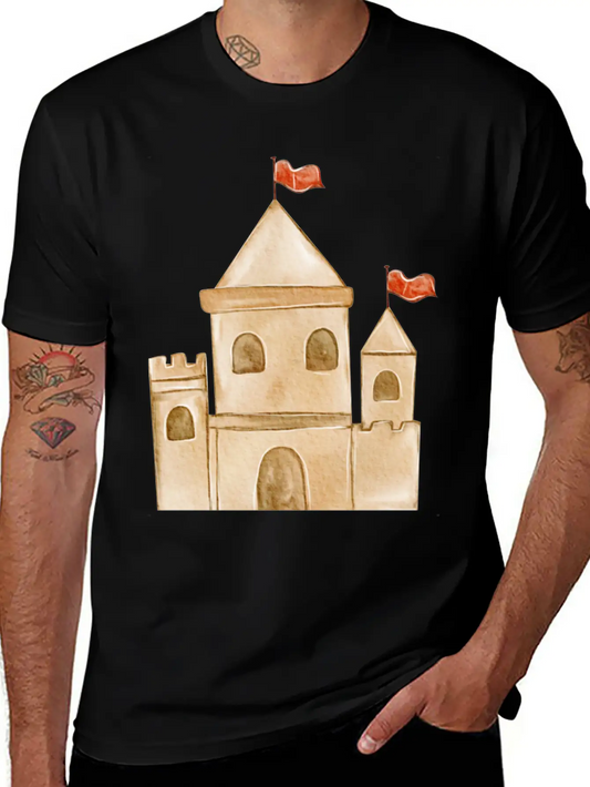 Sand Castle Unisex Casual T-Shirt – Clean Design For Daily Comfort
