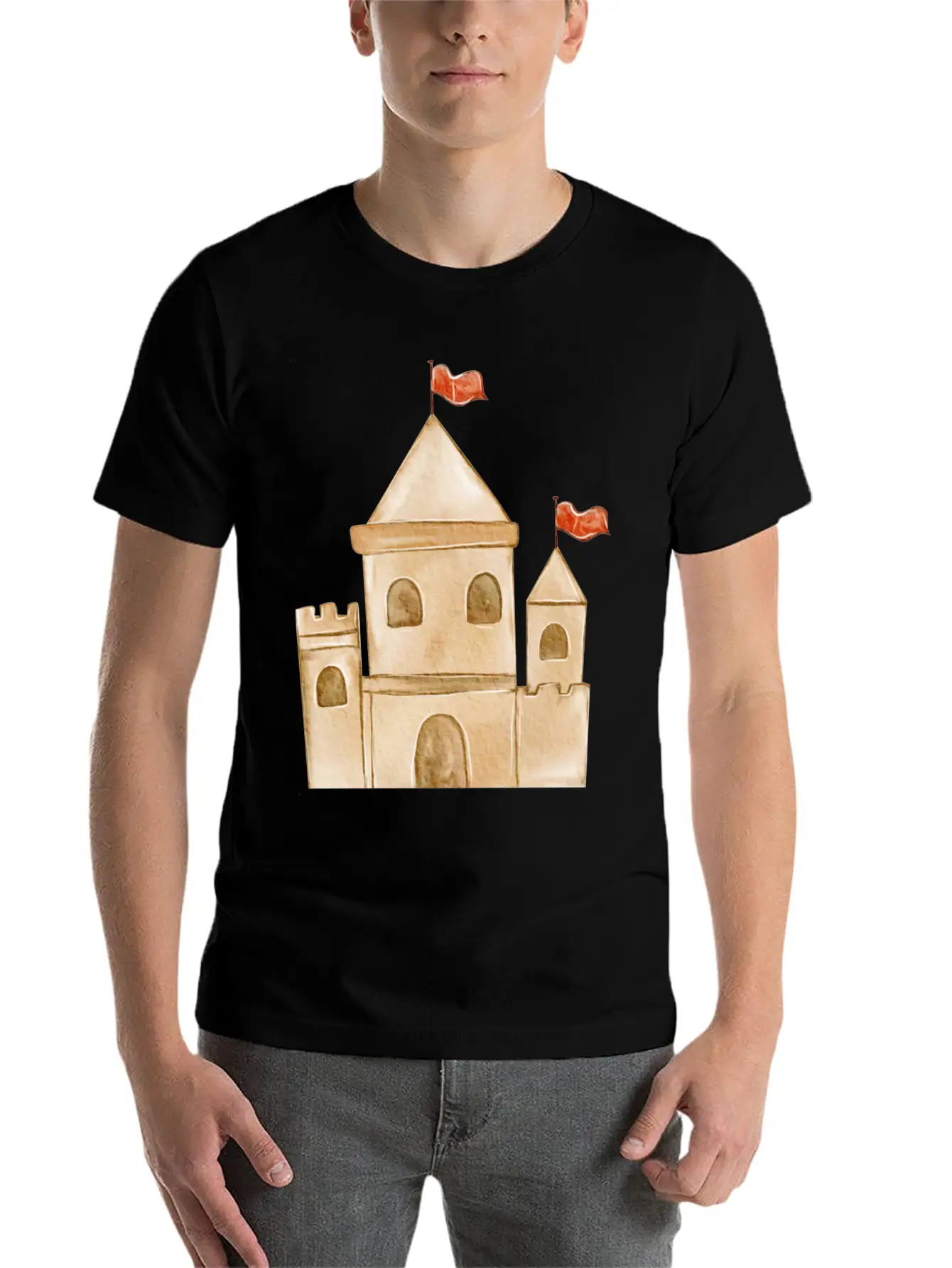 Sand Castle Unisex Casual T-Shirt – Clean Design For Daily Comfort