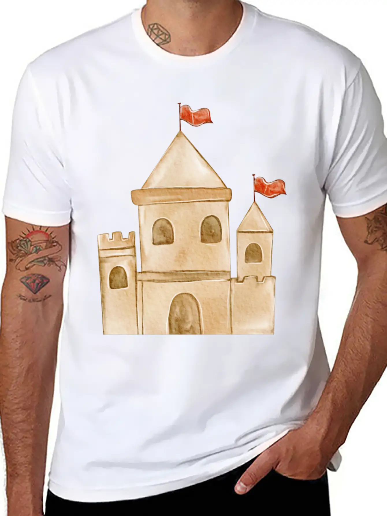 Sand Castle Unisex Casual T-Shirt – Clean Design For Daily Comfort