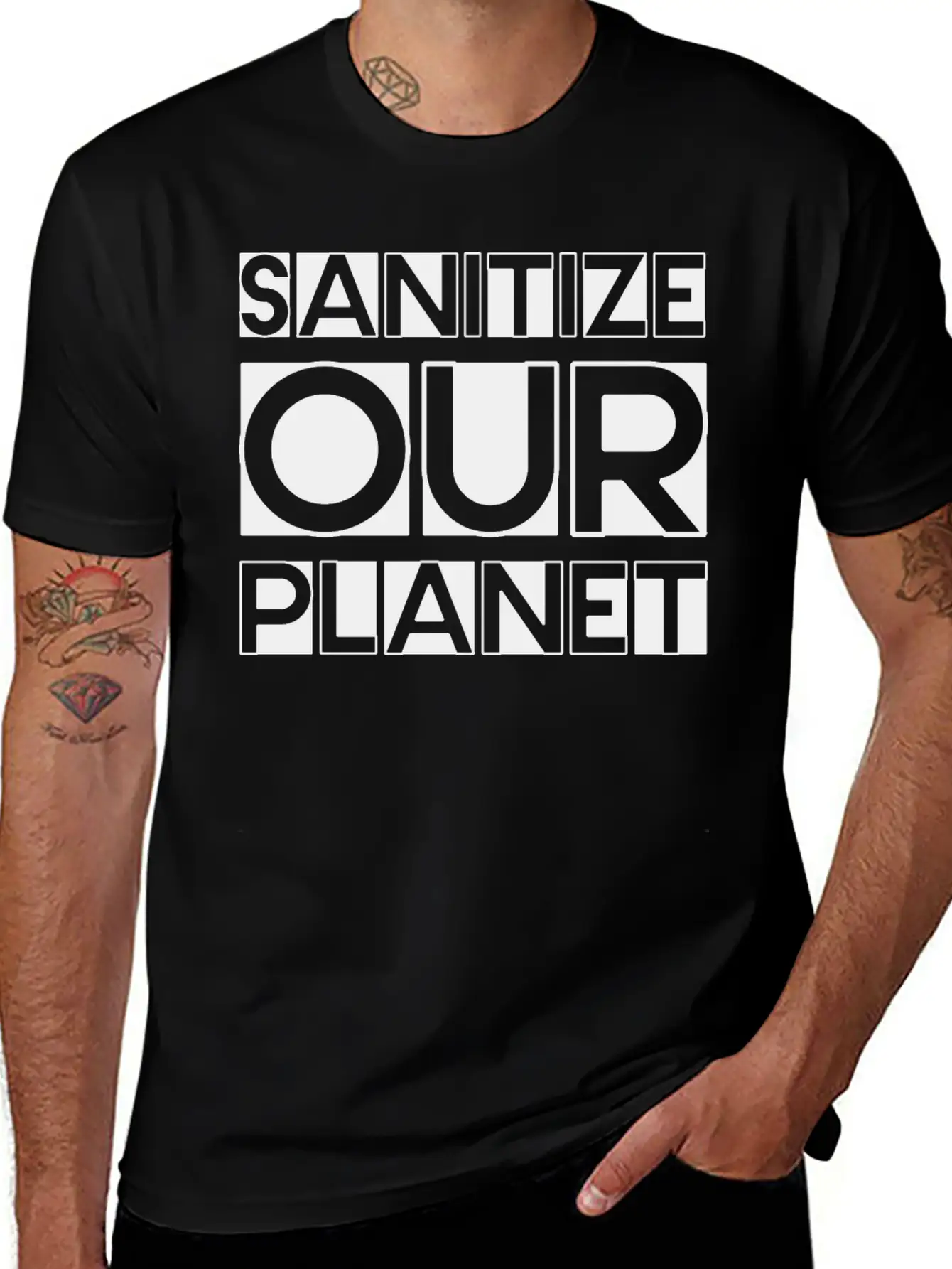 Sanitize Our Planet 2 Unisex Casual T-Shirt – Clean Design For Daily Comfort