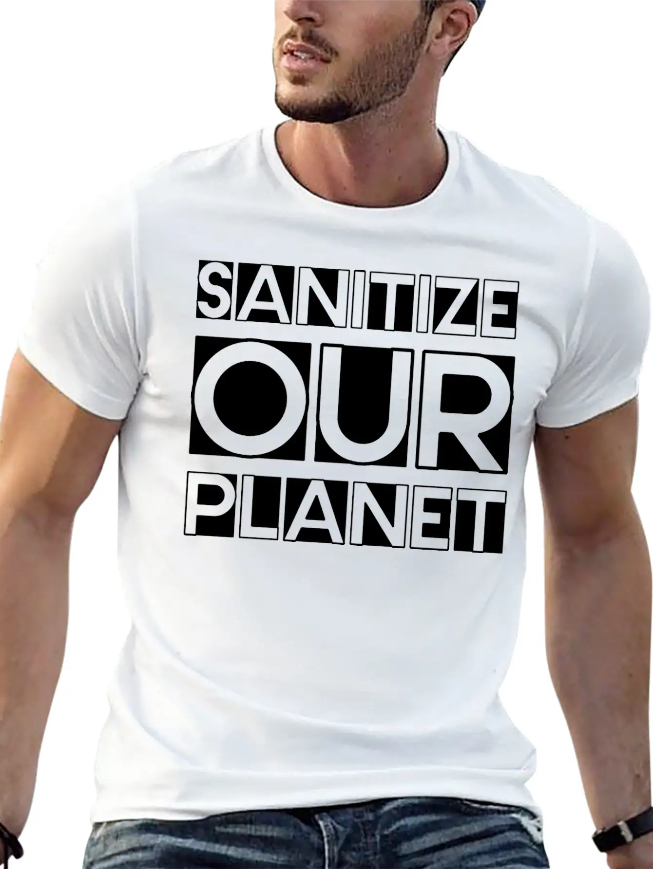 Sanitize Our Planet 2 Unisex Casual T-Shirt – Clean Design For Daily Comfort